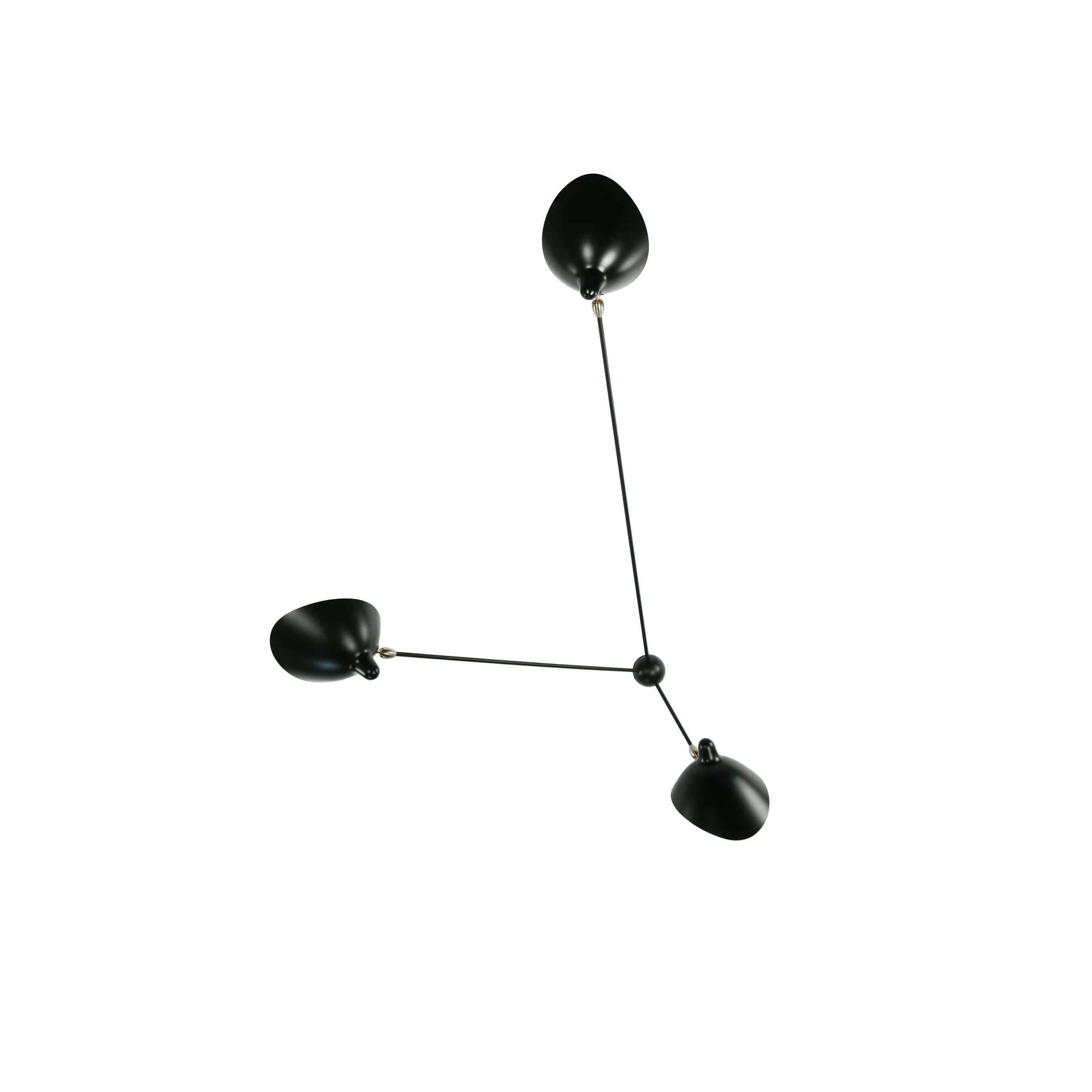 Solara Ceiling Lamp Three Arm Black Sculptural - Image 26