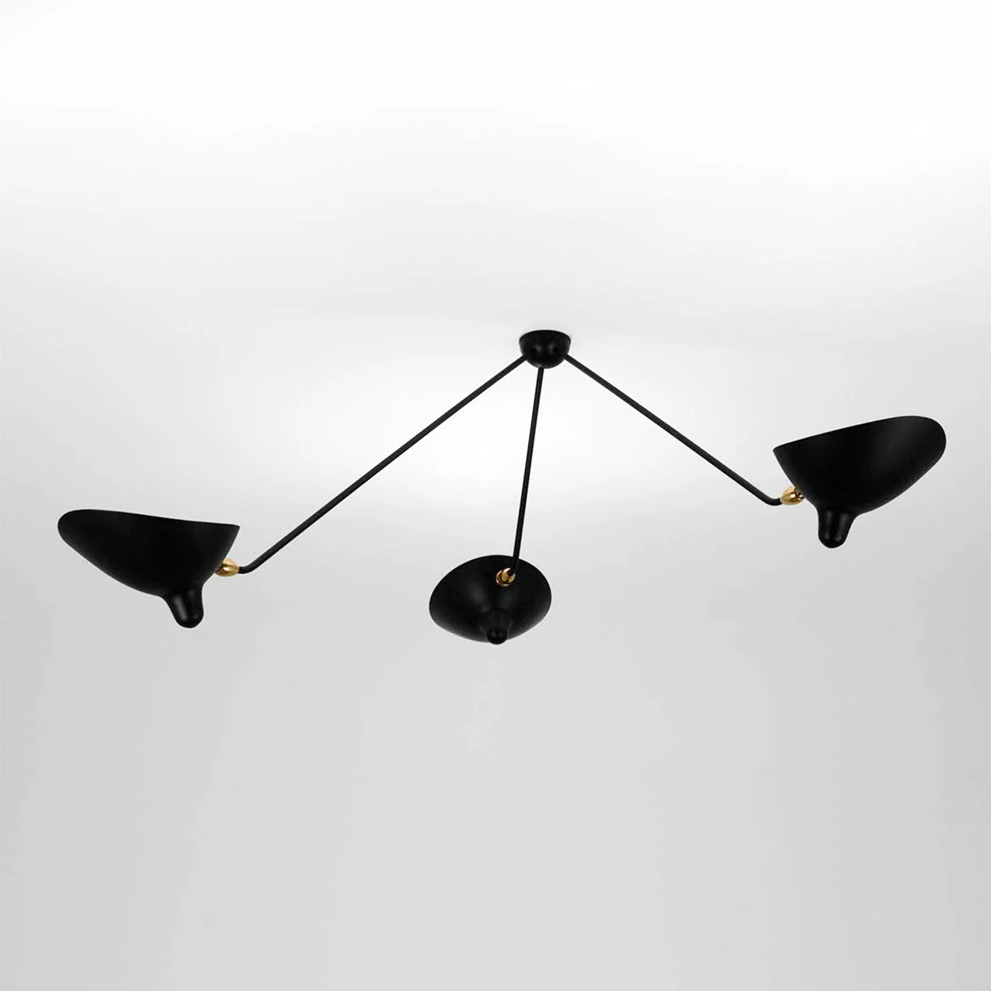Solara Ceiling Lamp Three Arm Black Sculptural - Image 27