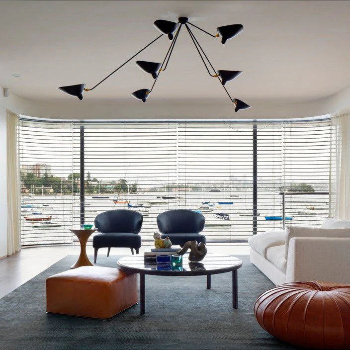Solara Ceiling Lamp Three Arm Black Sculptural - Image 28