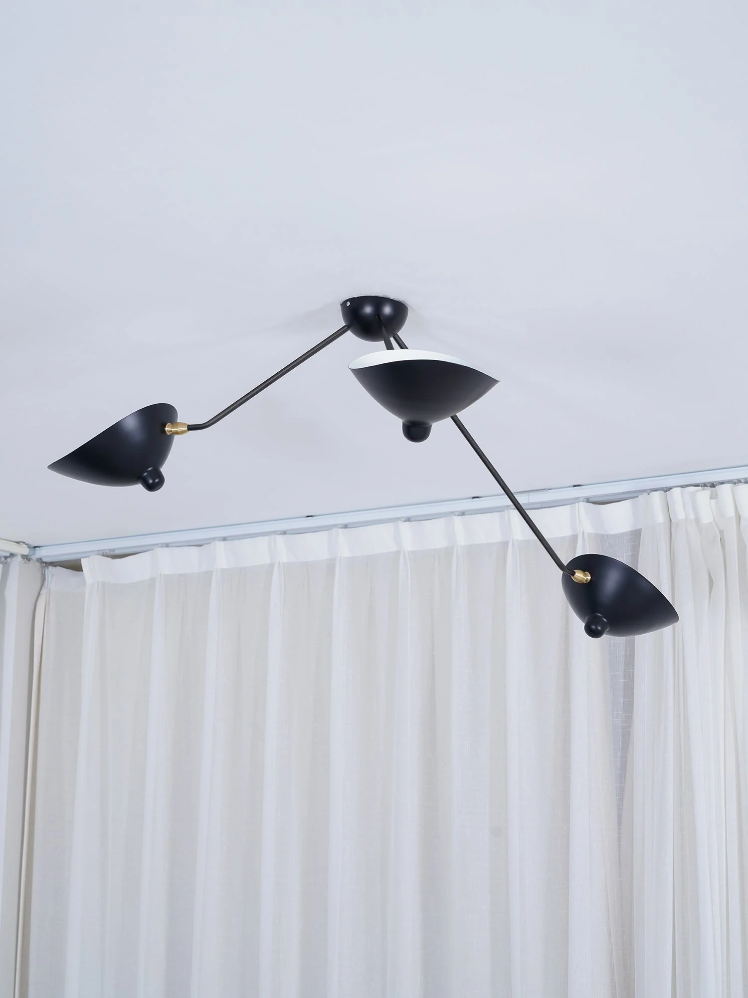 Solara Ceiling Lamp Three Arm Black Sculptural - Image 52
