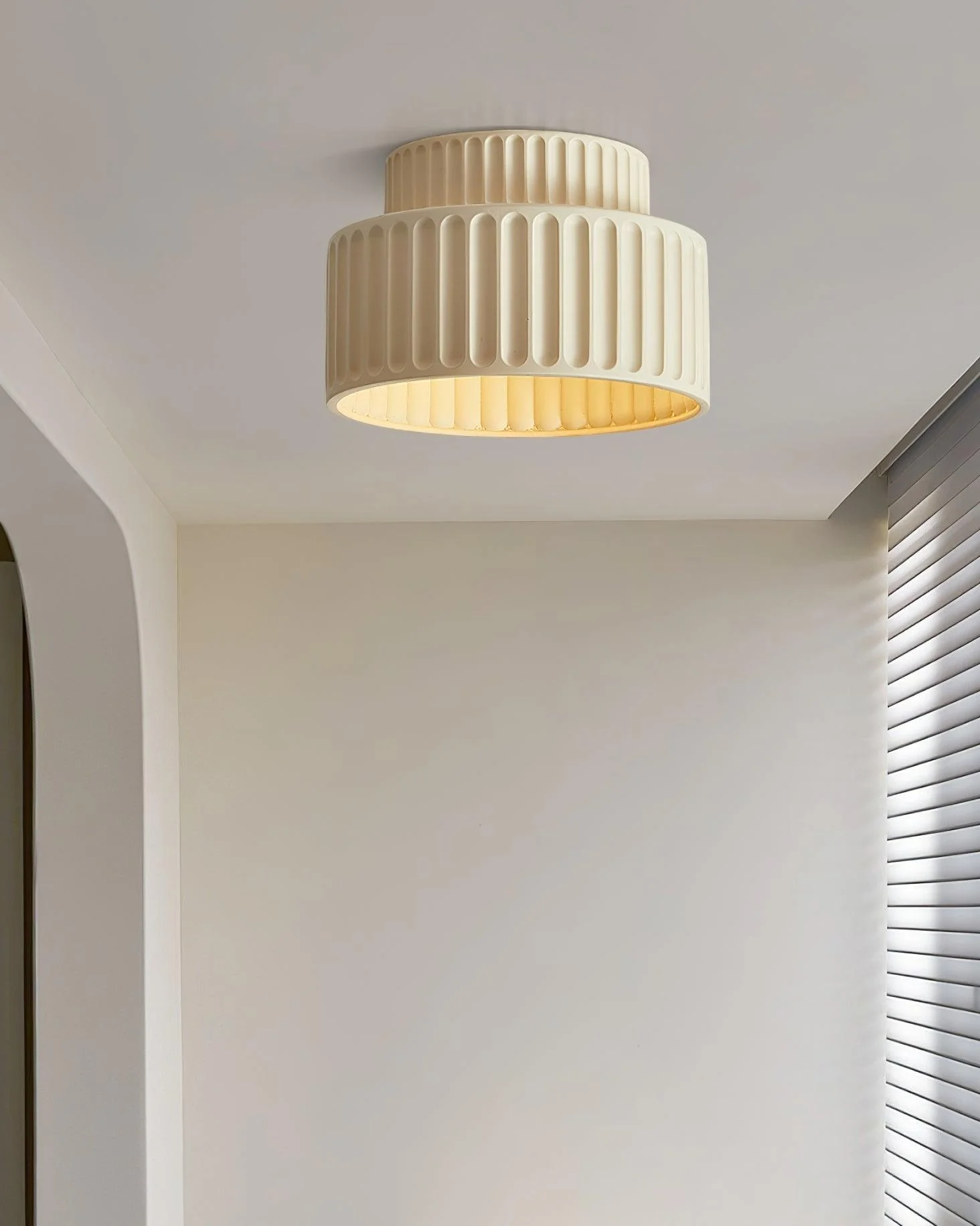 Solara Ceiling Lamp with Pleated Shade - Image 10