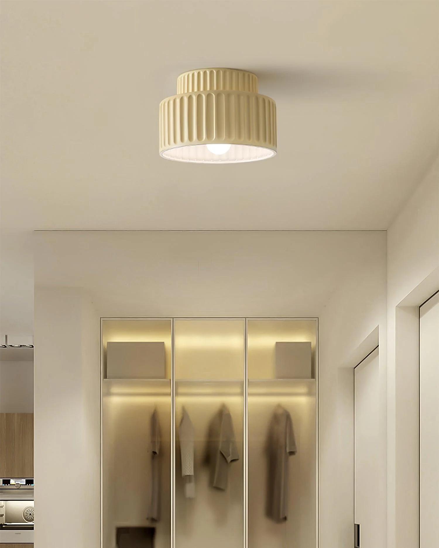 Solara Ceiling Lamp with Pleated Shade - Image 11