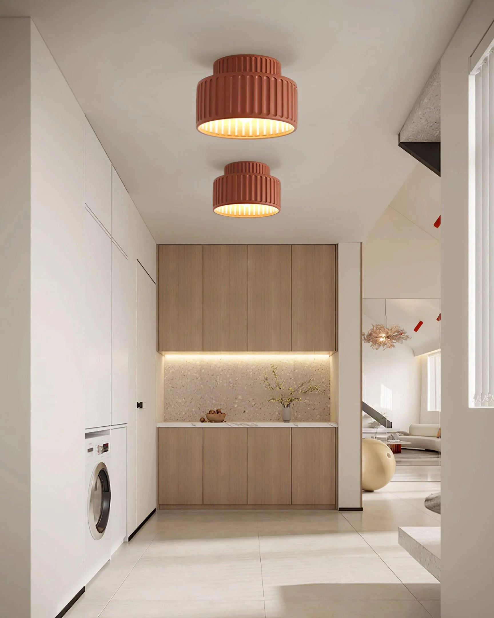 Solara Ceiling Lamp with Pleated Shade - Image 14