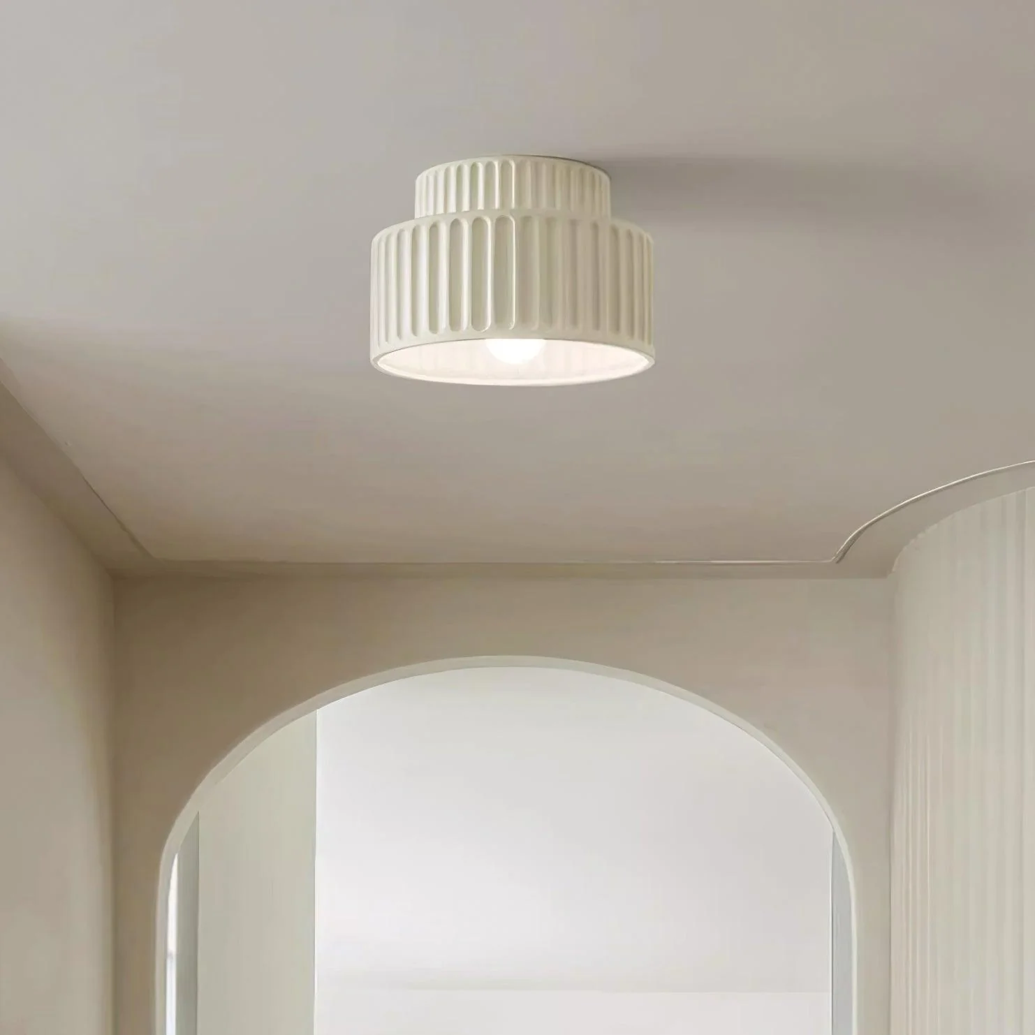 Solara Ceiling Lamp with Pleated Shade - Image 16