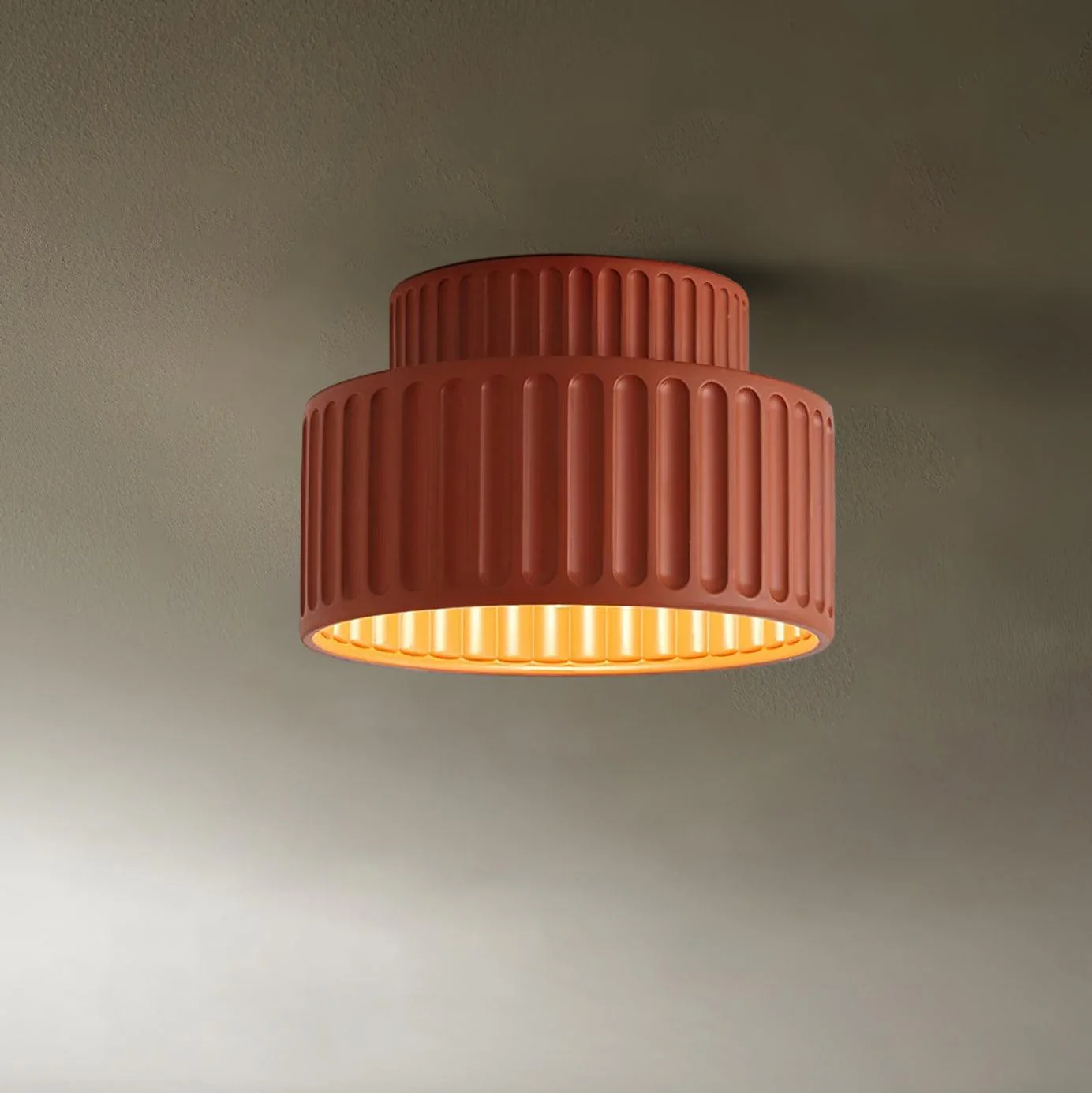 Solara Ceiling Lamp with Pleated Shade - Image 8