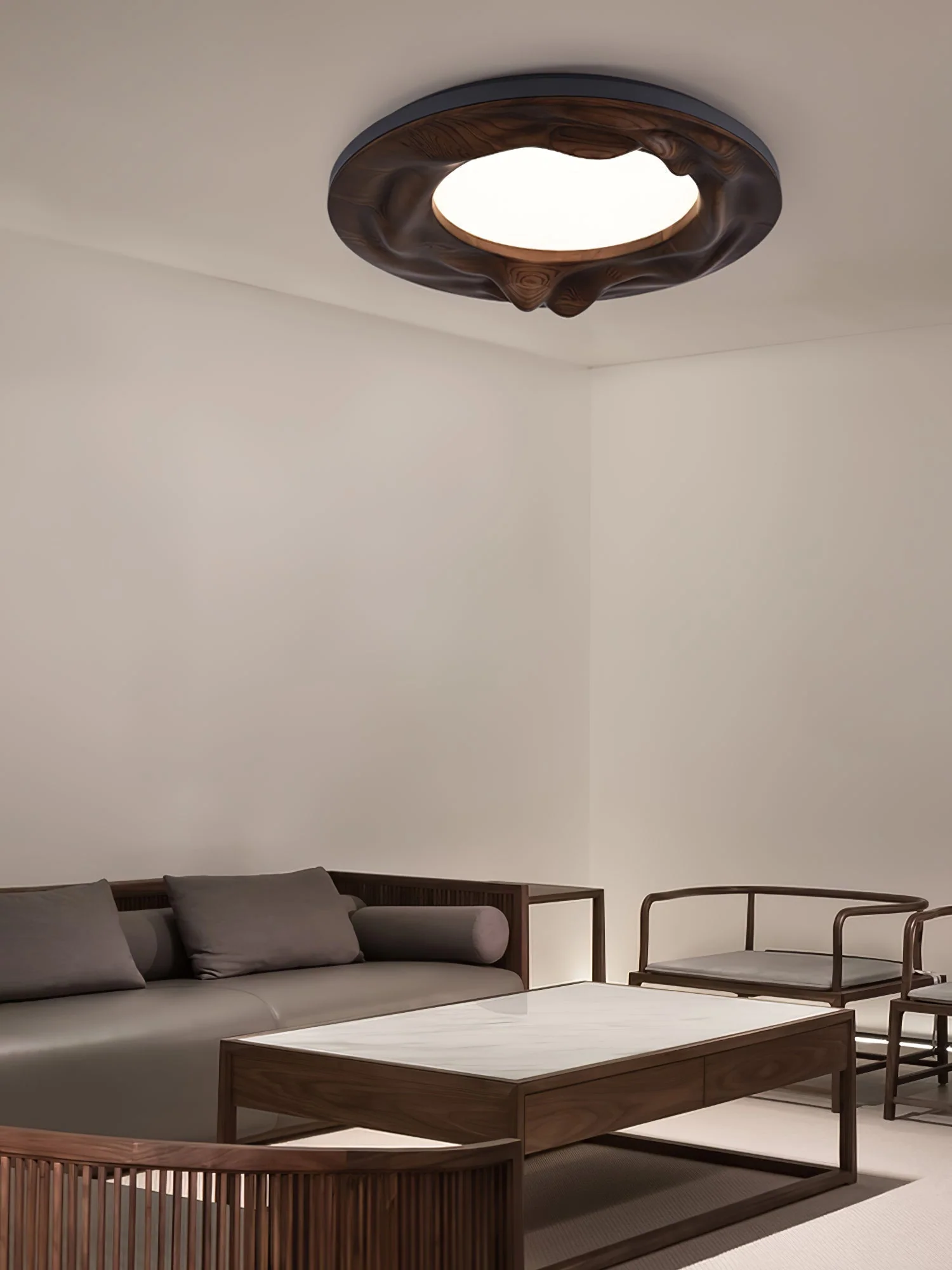 Solara Ceiling Lamp Wood Ripple Organic Tranquil - Image 17