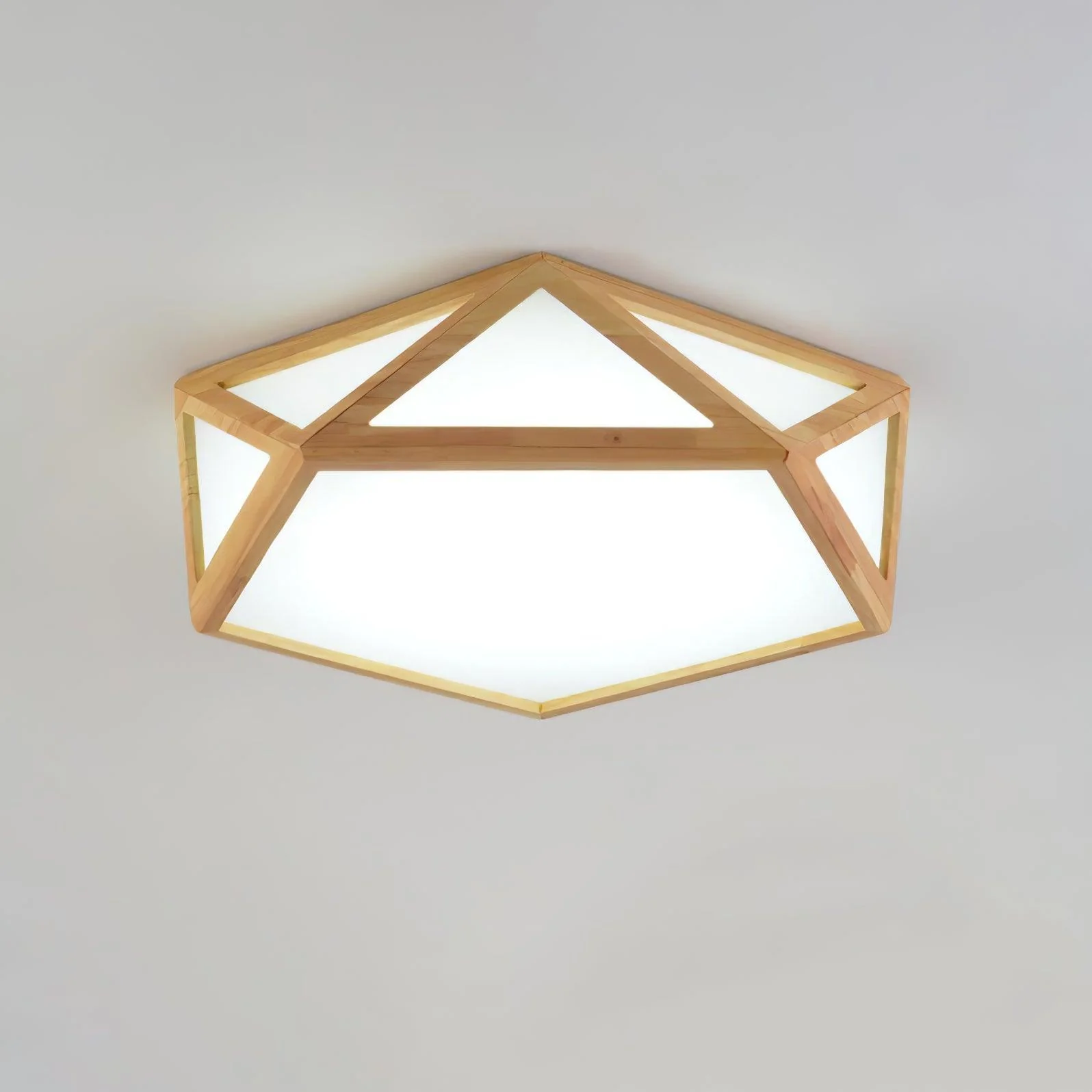 Solara Ceiling Lamp Wooden Diamond Geometric Modern - Image 10