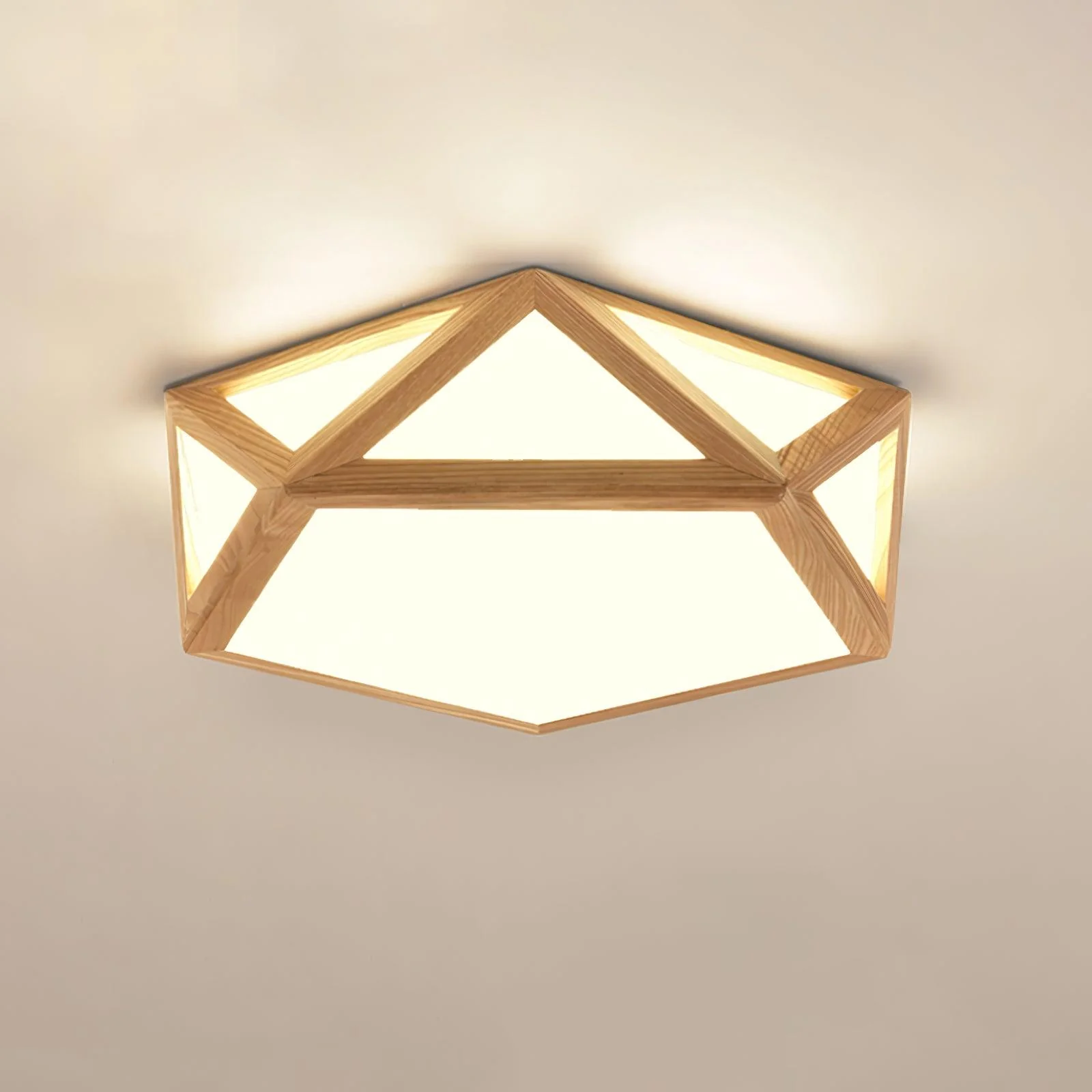 Solara Ceiling Lamp Wooden Diamond Geometric Modern - Image 11
