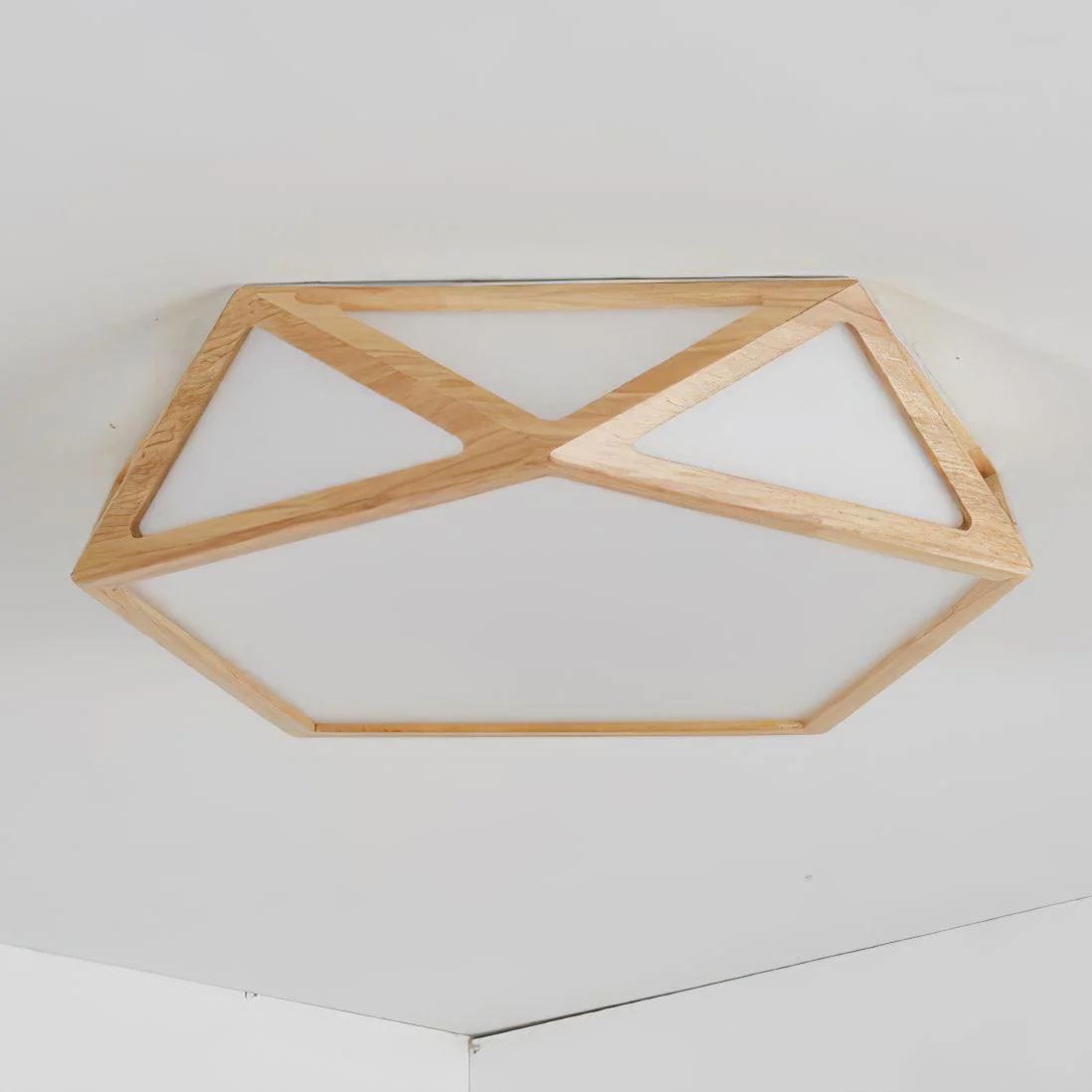 Solara Ceiling Lamp Wooden Diamond Geometric Modern - Image 20