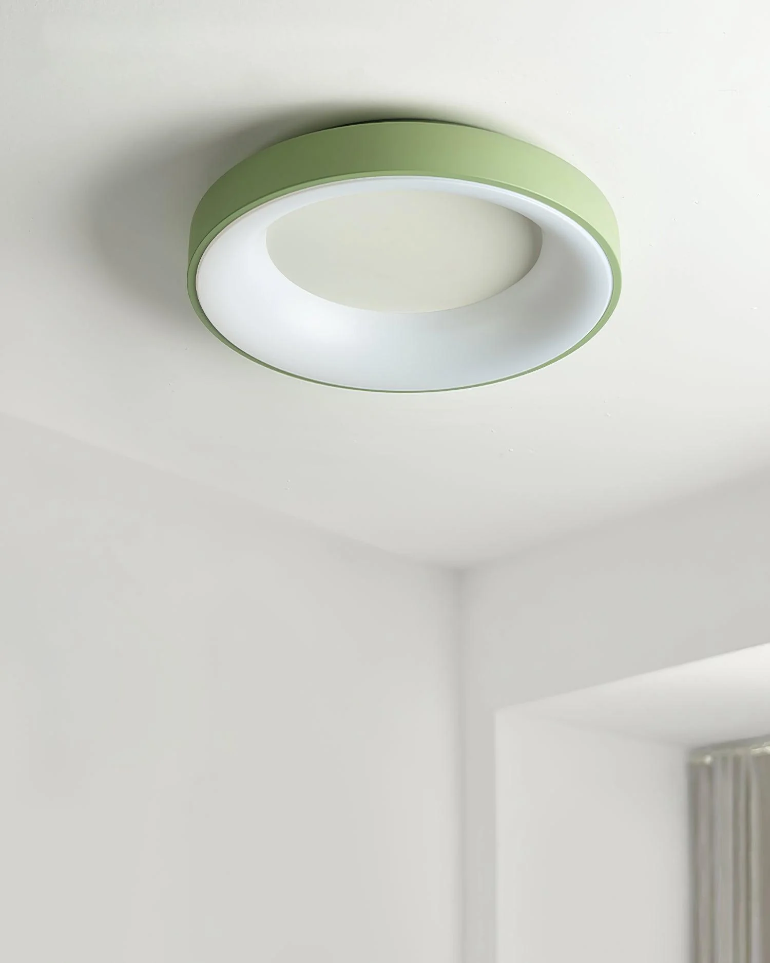 Solara Ceiling Light Iron Contemporary Green Shade - Image 11