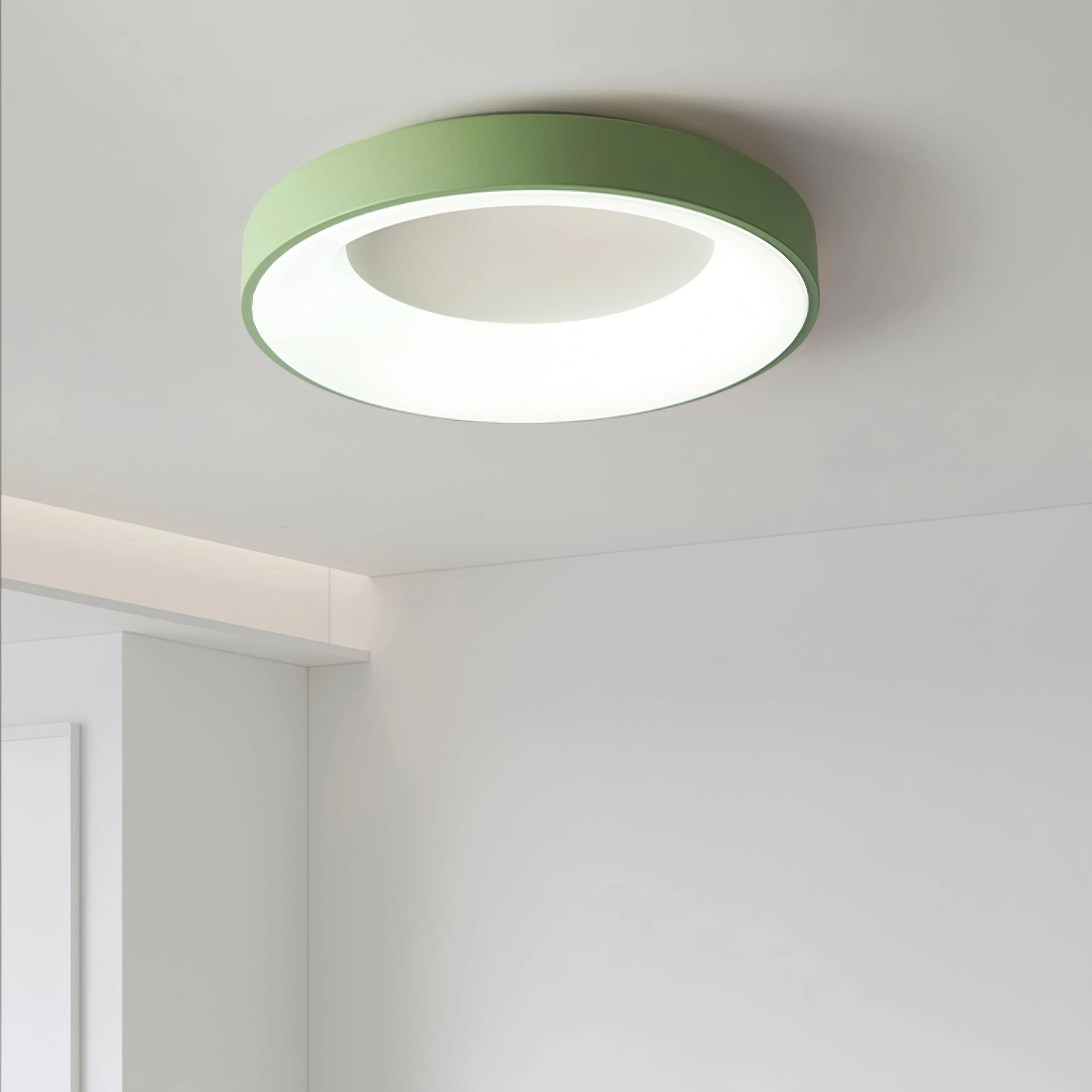 Solara Ceiling Light Iron Contemporary Green Shade - Image 25