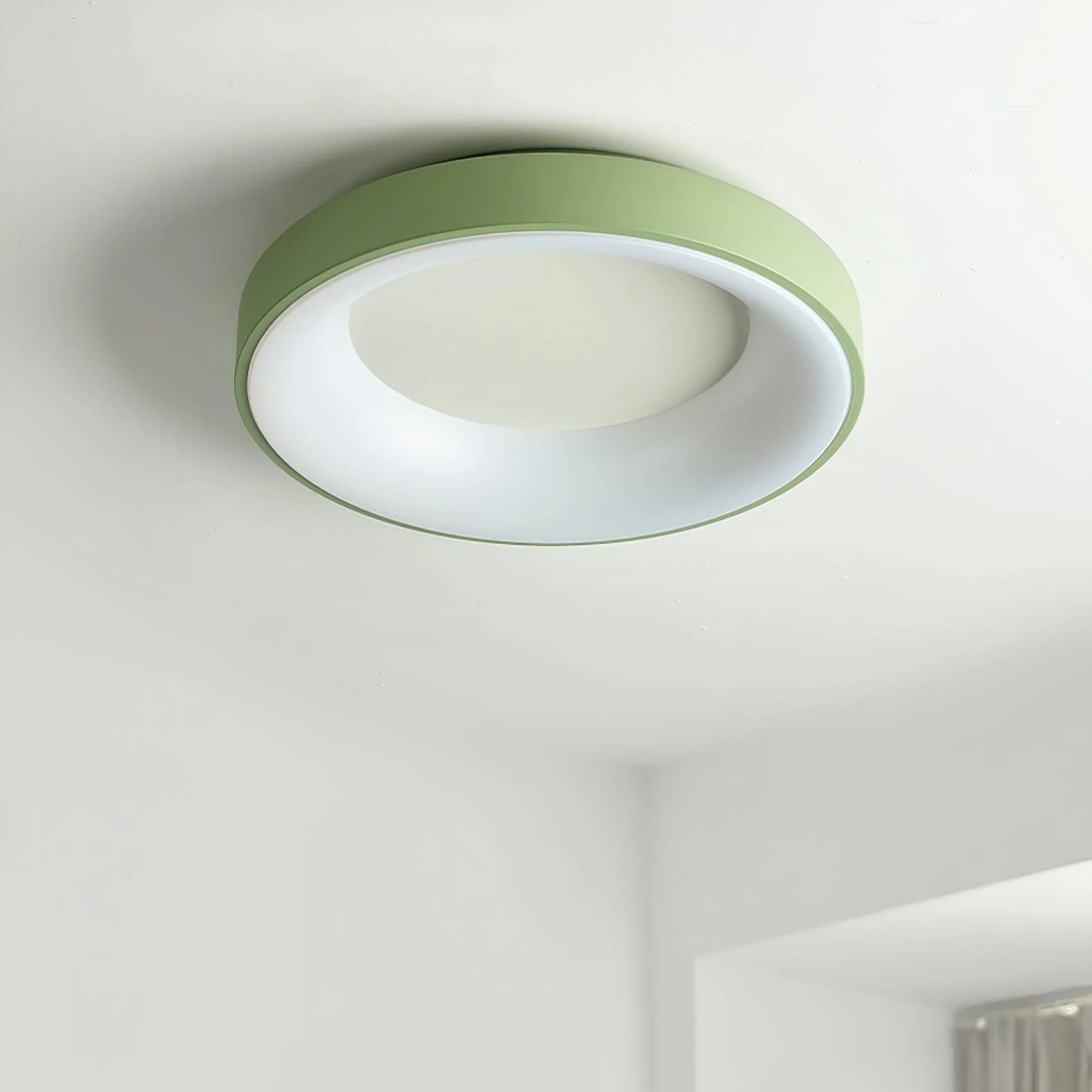 Solara Ceiling Light Iron Contemporary Green Shade - Image 27