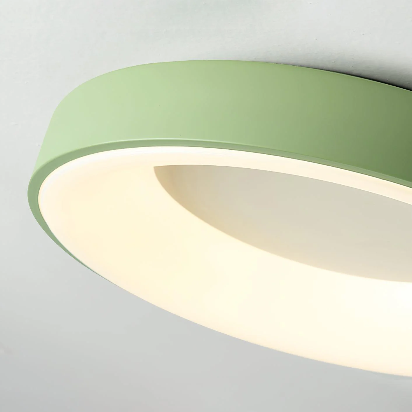 Solara Ceiling Light Iron Contemporary Green Shade - Image 32