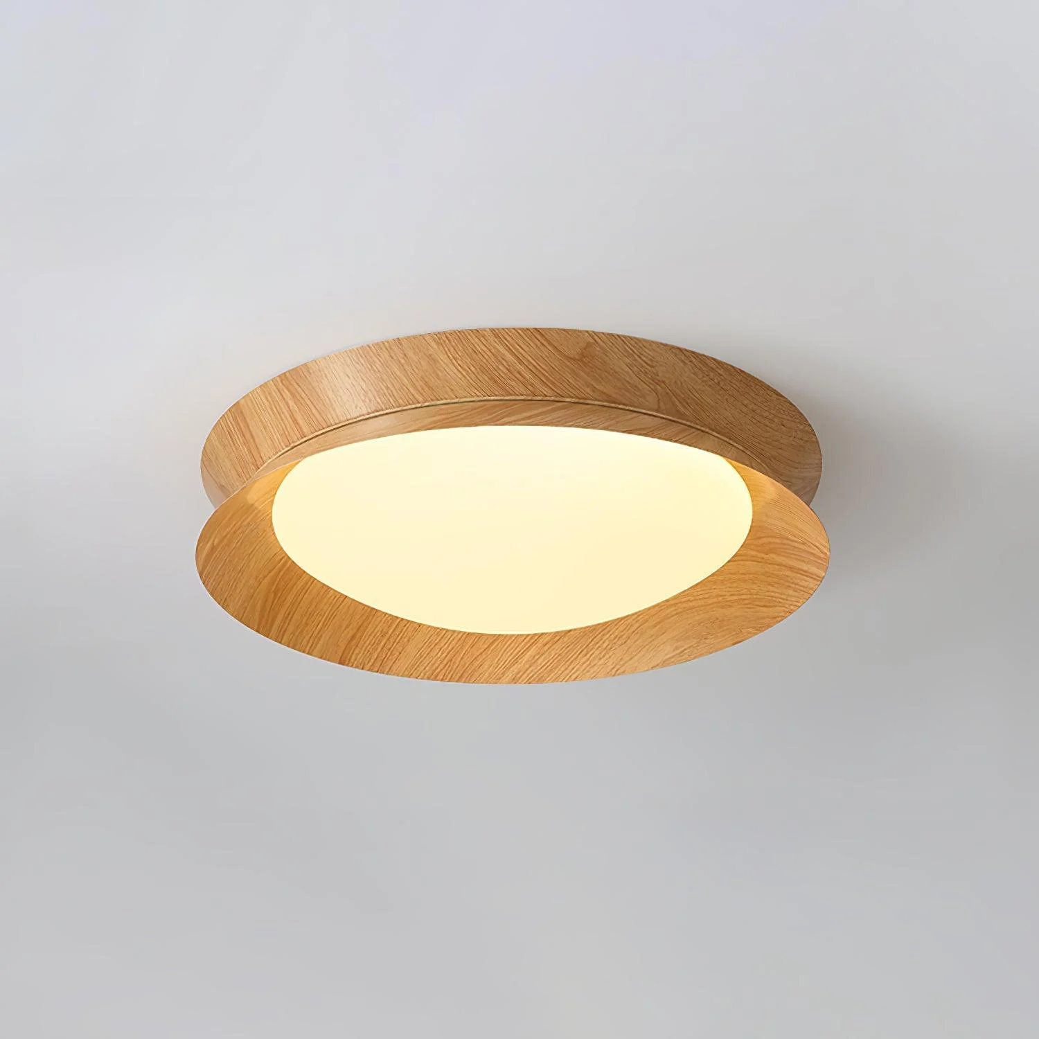 Solara Ceiling Light Wood Ring Double Half Round Nordic - Image 22