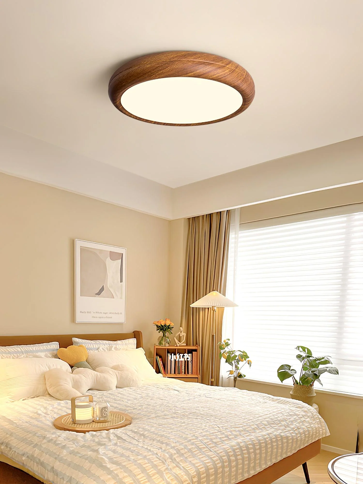 Solara Ceiling Light Woodgrain Round - Image 19