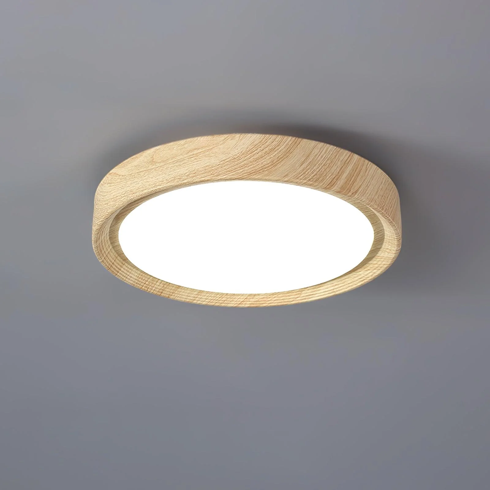 Solara Ceiling Light Woodgrain Round - Image 43