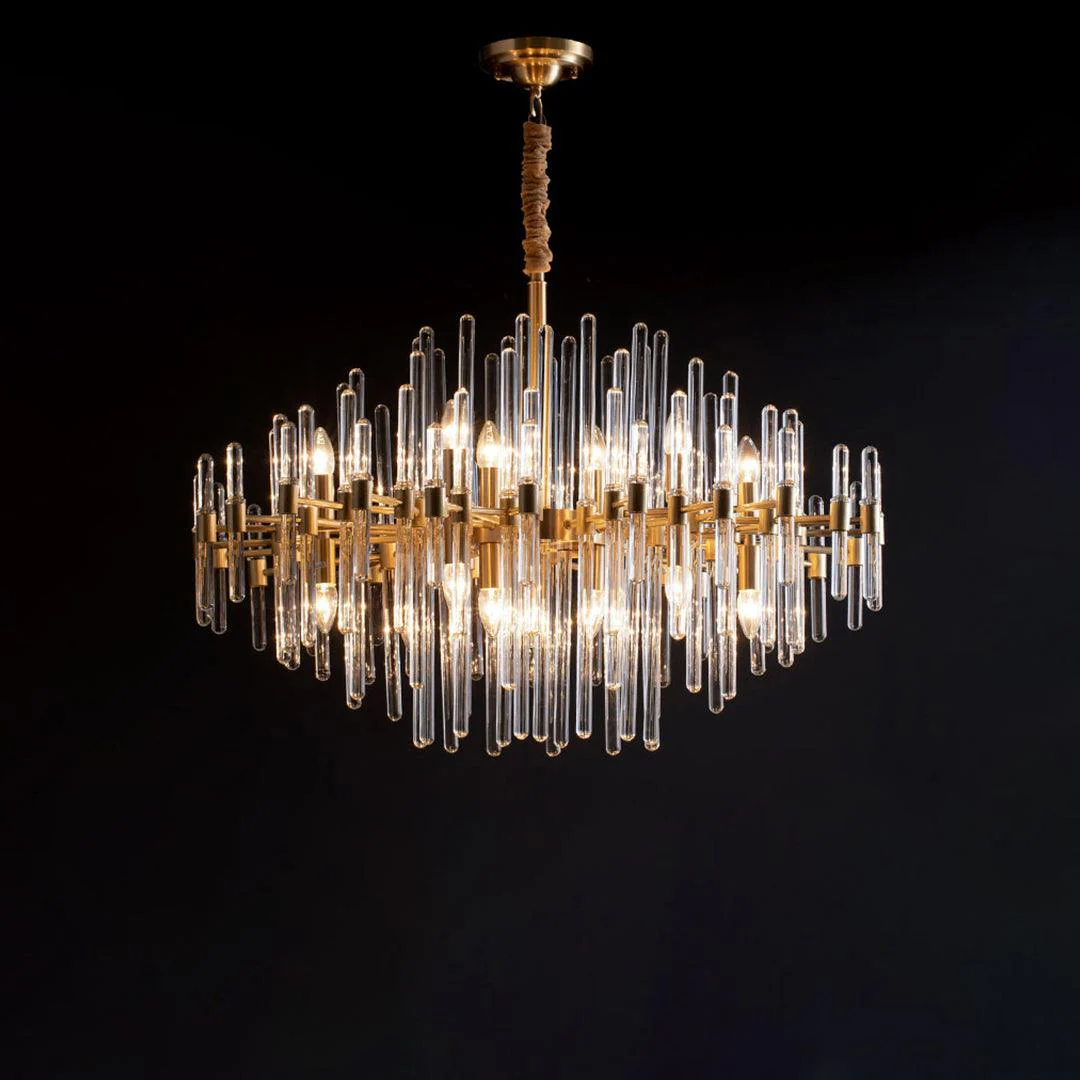 Solara Chandelier Antique Brass Starburst - Image 12