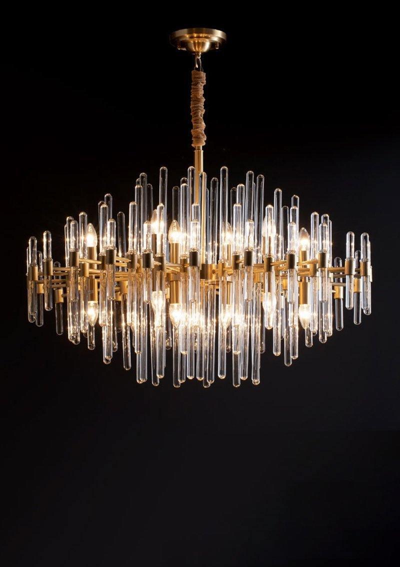 Solara Chandelier Antique Brass Starburst - Image 13