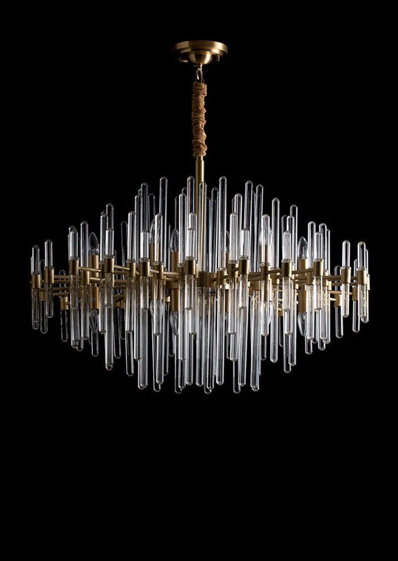 Solara Chandelier Antique Brass Starburst - Image 14