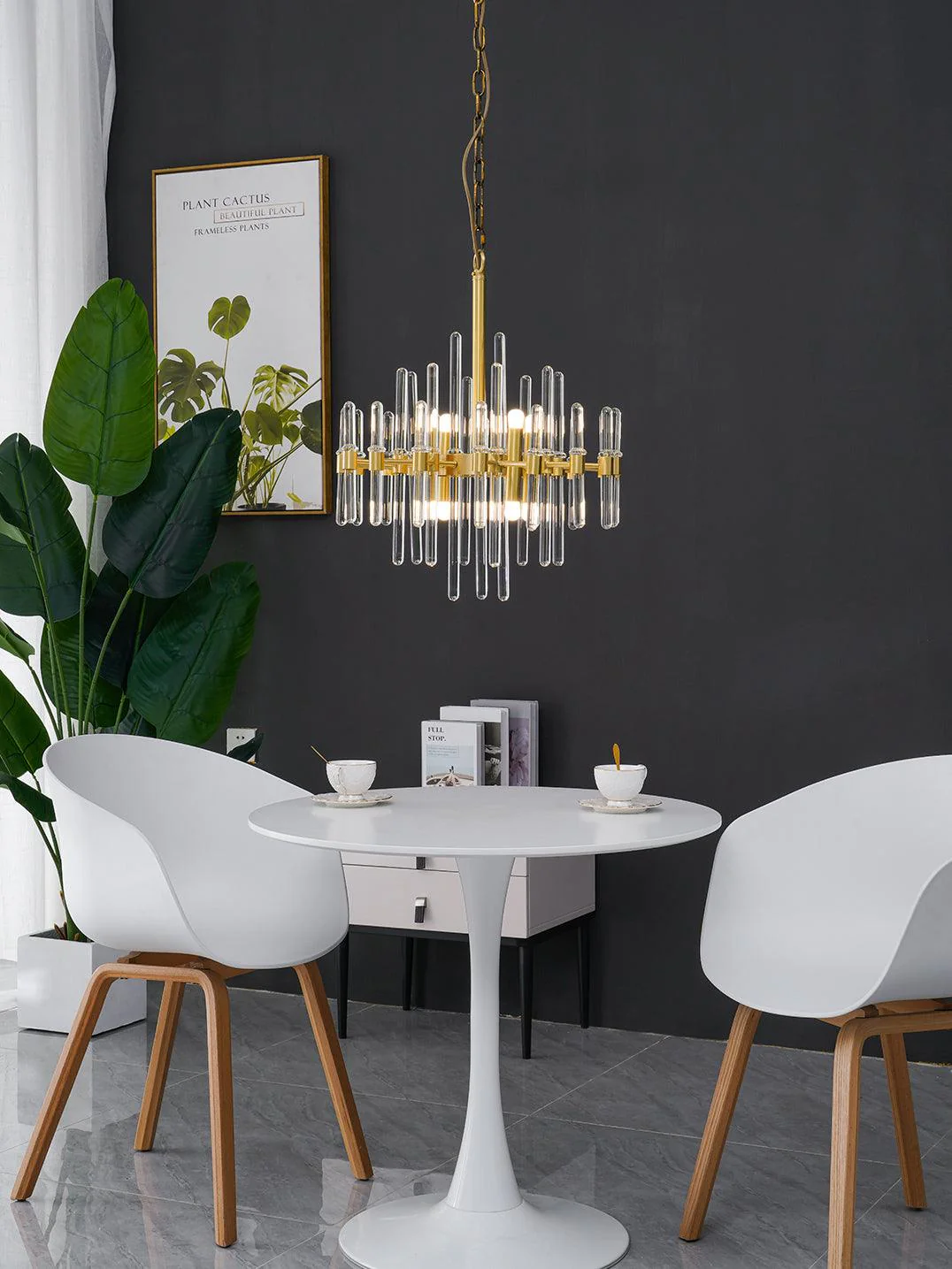 Solara Chandelier Antique Brass Starburst - Image 59