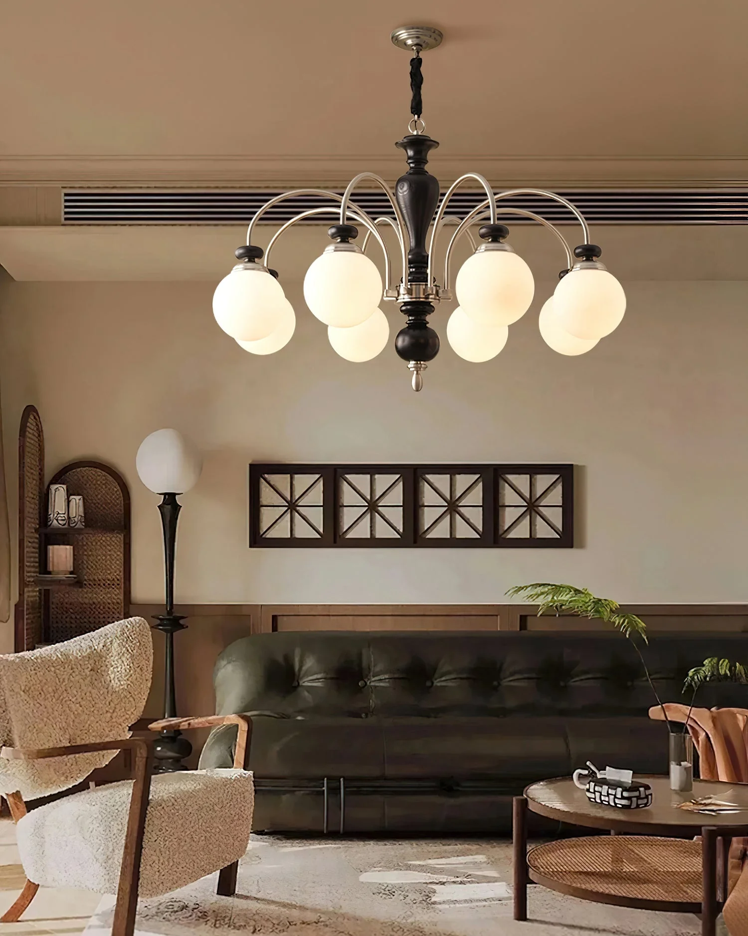 Solara Chandelier Classic Wooden Brass - Image 14