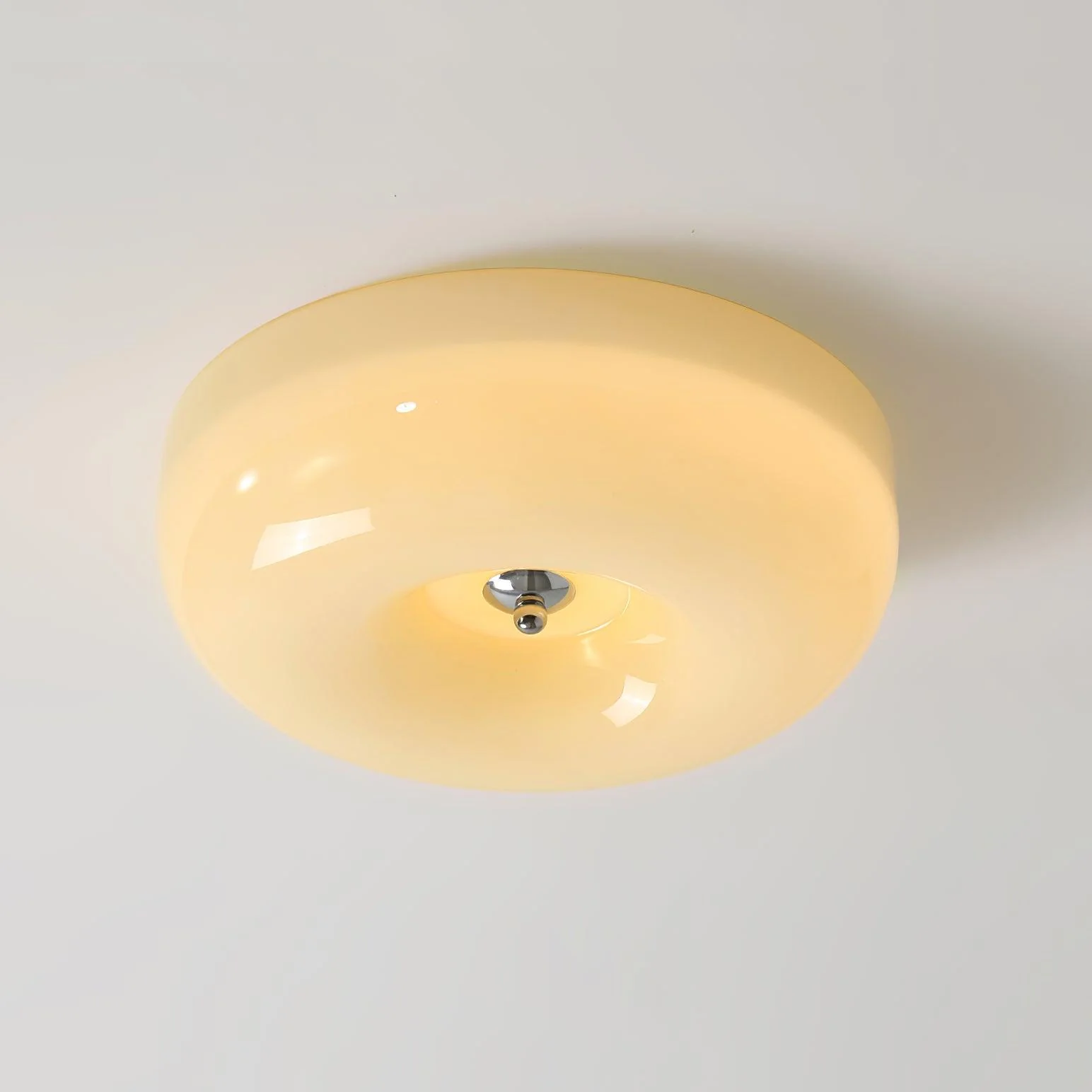 Solara Chandelier Cream Pudding with Blown Glass - Image 10