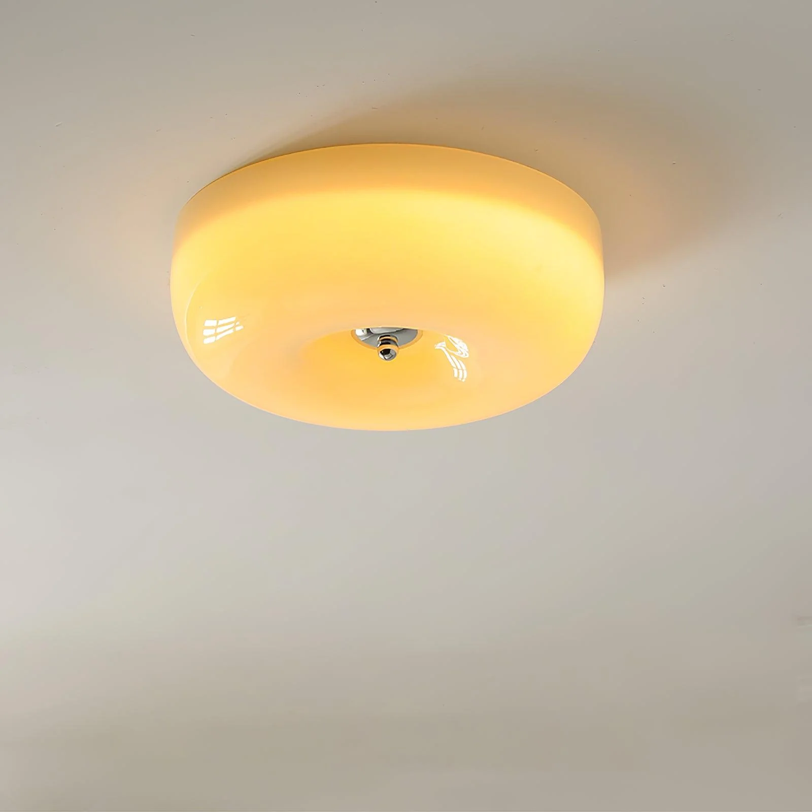 Solara Chandelier Cream Pudding with Blown Glass - Image 13