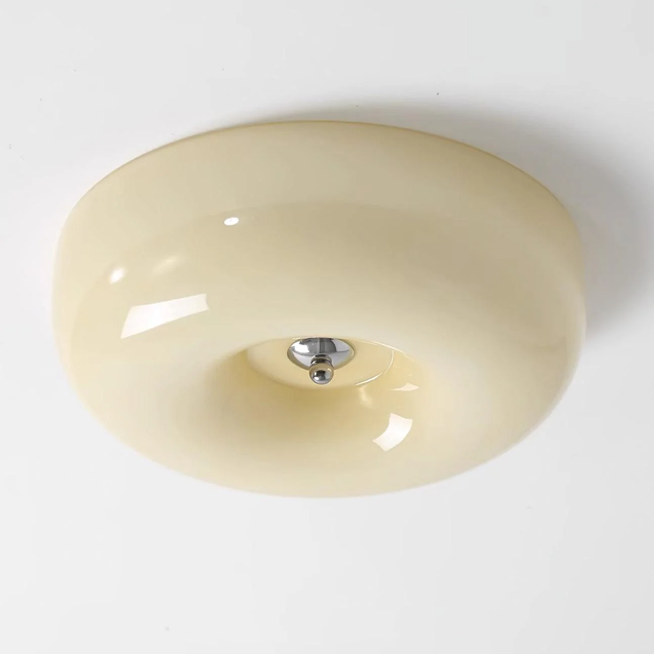 Solara Chandelier Cream Pudding with Blown Glass - Image 26