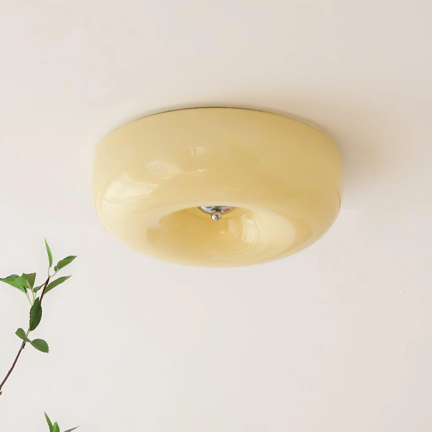 Solara Chandelier Cream Pudding with Blown Glass - Image 31
