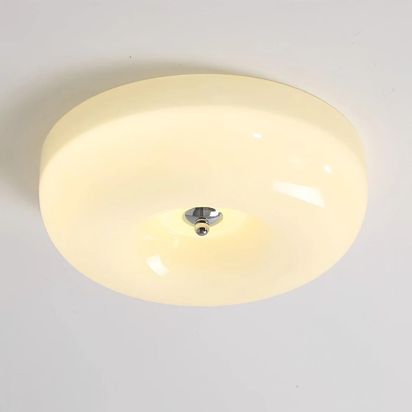 Solara Chandelier Cream Pudding with Blown Glass - Image 36