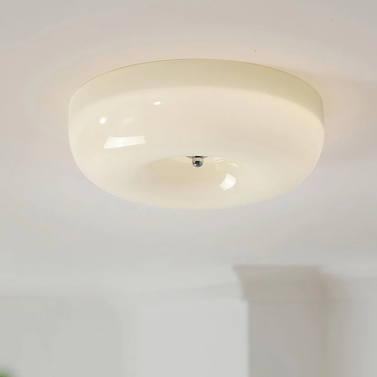 Solara Chandelier Cream Pudding with Blown Glass - Image 49