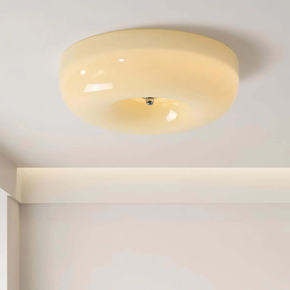 Solara Chandelier Cream Pudding with Blown Glass - Image 52