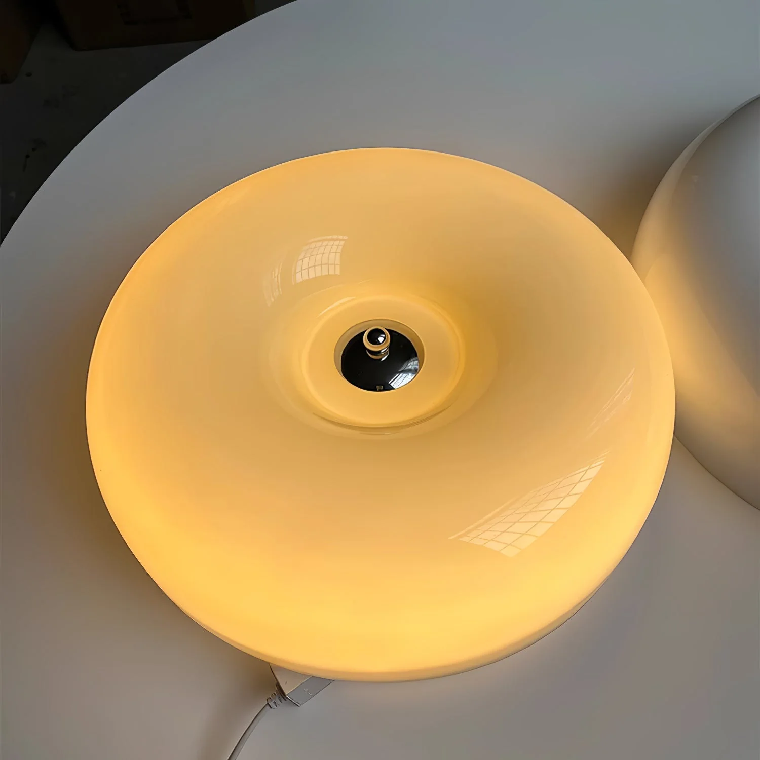 Solara Chandelier Cream Pudding with Blown Glass - Image 54