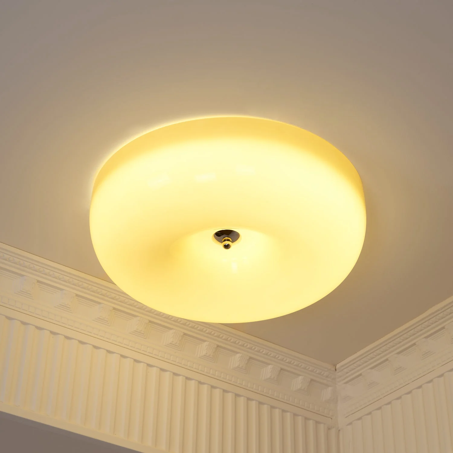 Solara Chandelier Cream Pudding with Blown Glass - Image 59