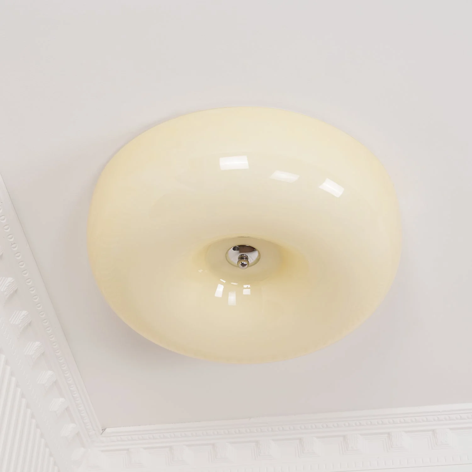 Solara Chandelier Cream Pudding with Blown Glass - Image 63