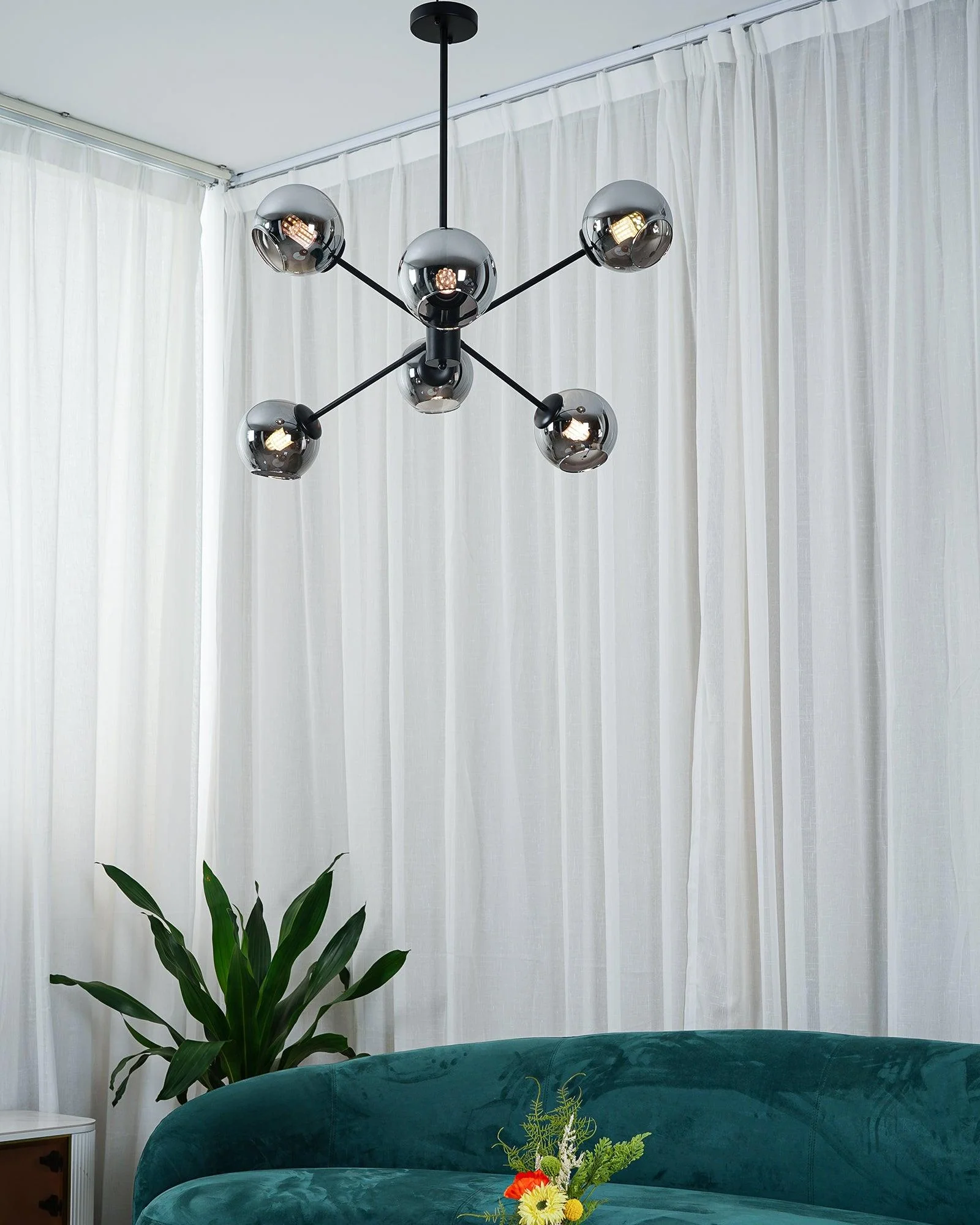 Solara Chandelier Staggered Glass 6-Light - Image 10