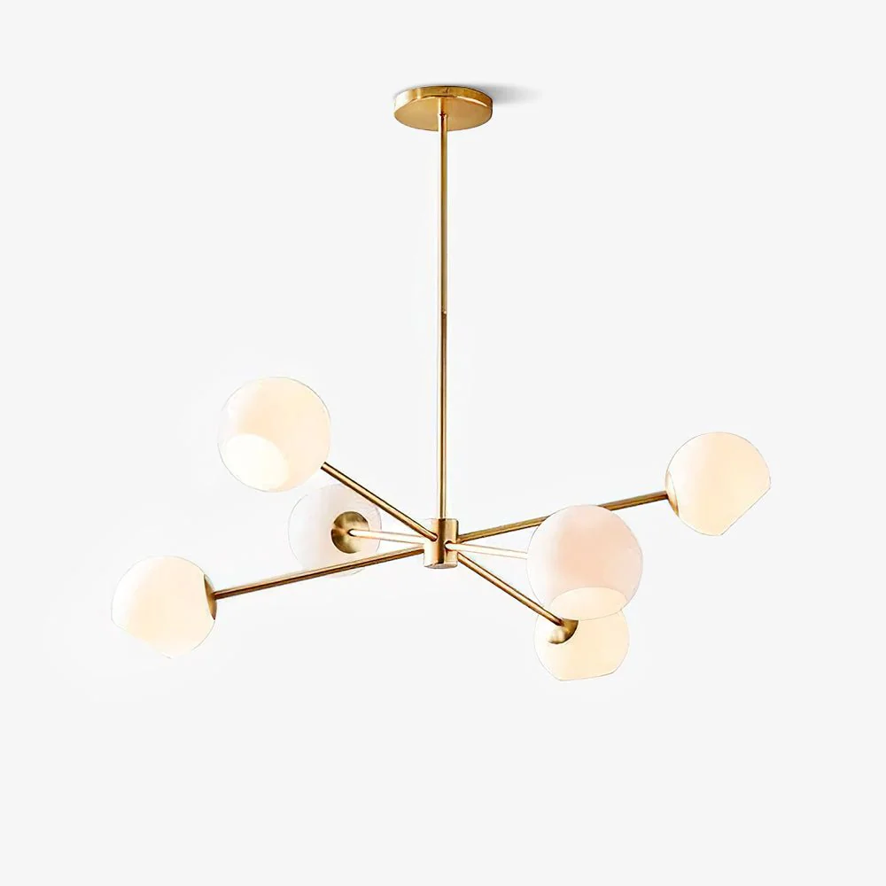 Solara Chandelier Staggered Glass 6-Light - Image 2