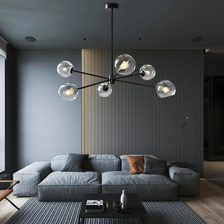 Solara Chandelier Staggered Glass 6-Light - Image 5