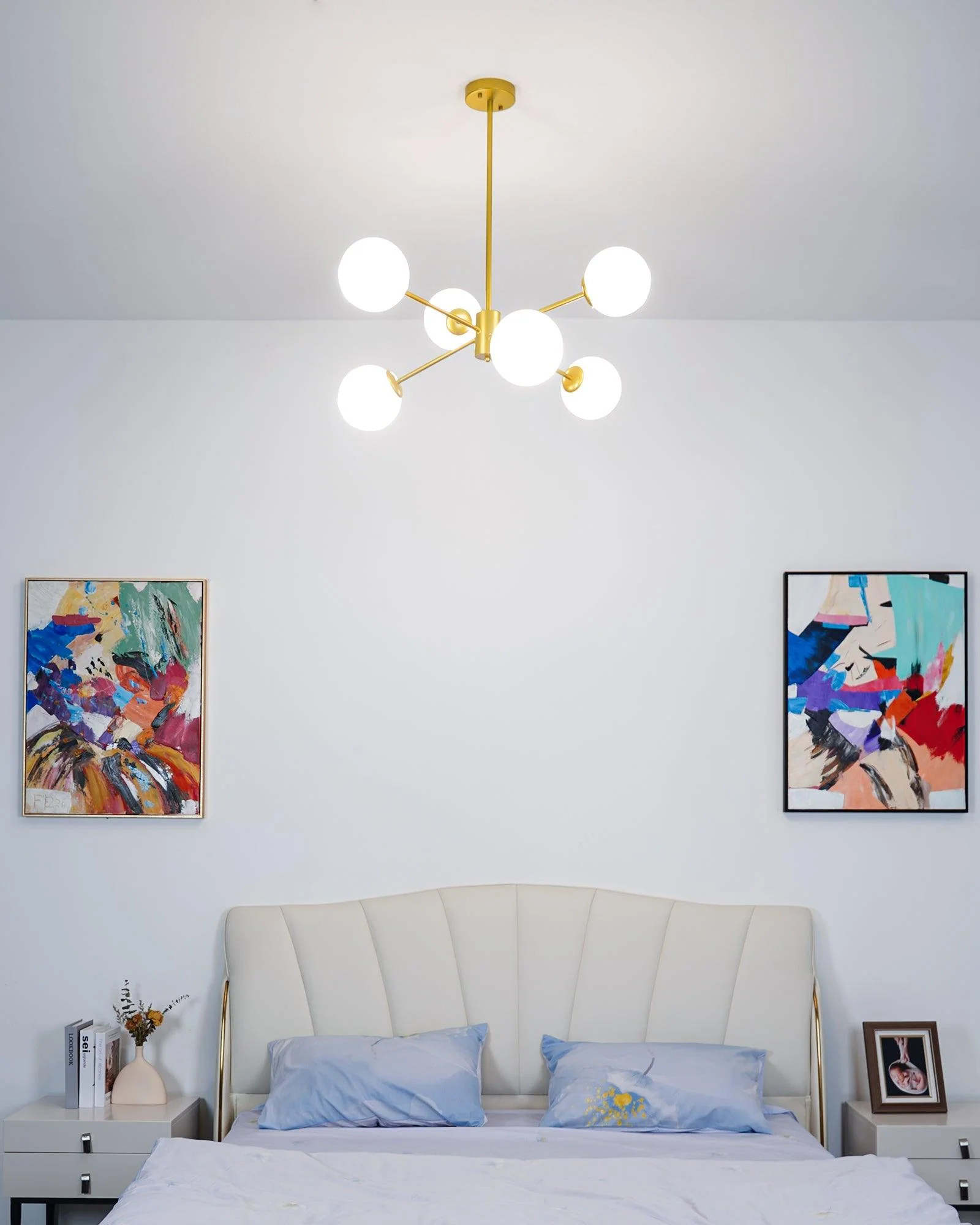 Solara Chandelier Staggered Glass 6-Light - Image 9