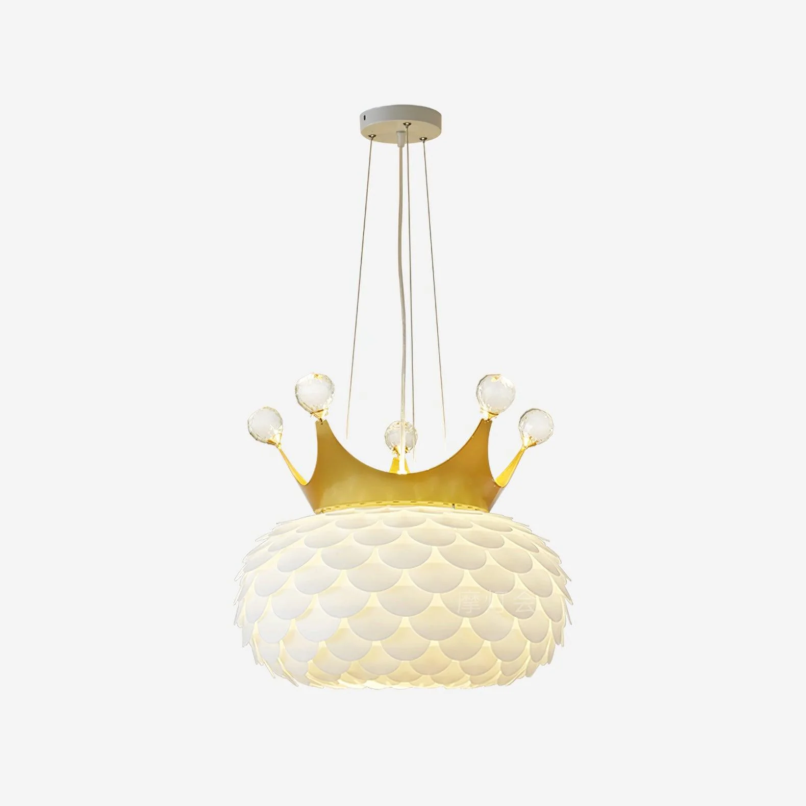 Solara Pendant Lamp Scalloped Crown Whimsical - Image 11