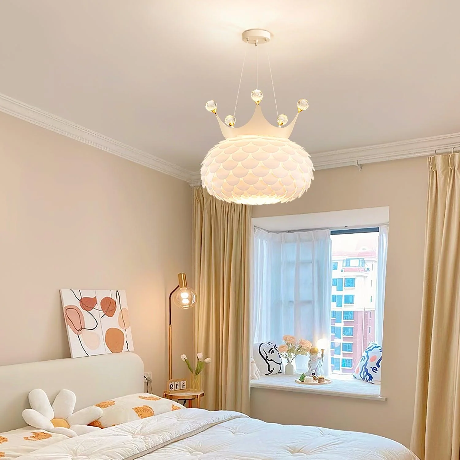 Solara Pendant Lamp Scalloped Crown Whimsical - Image 12