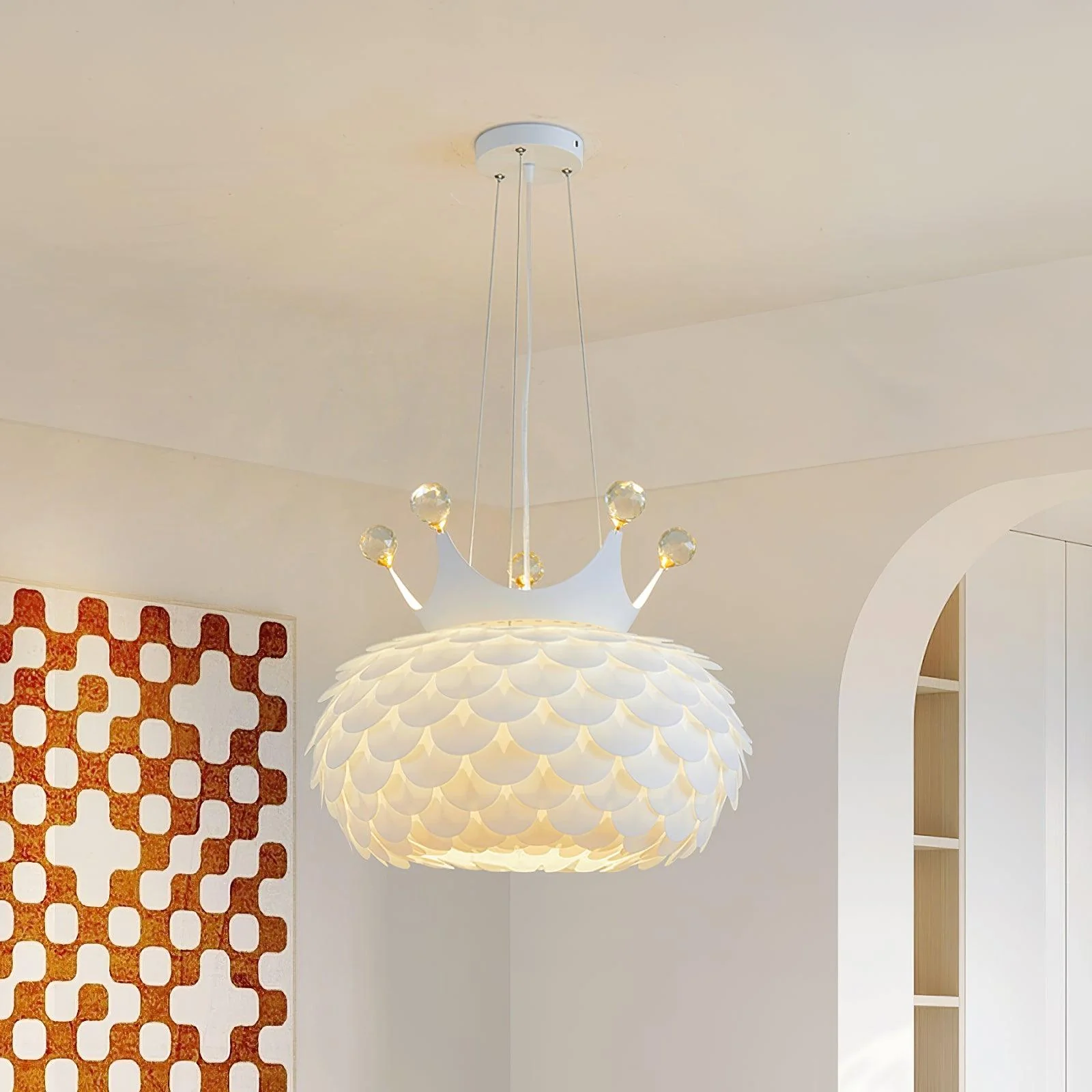 Solara Pendant Lamp Scalloped Crown Whimsical - Image 16