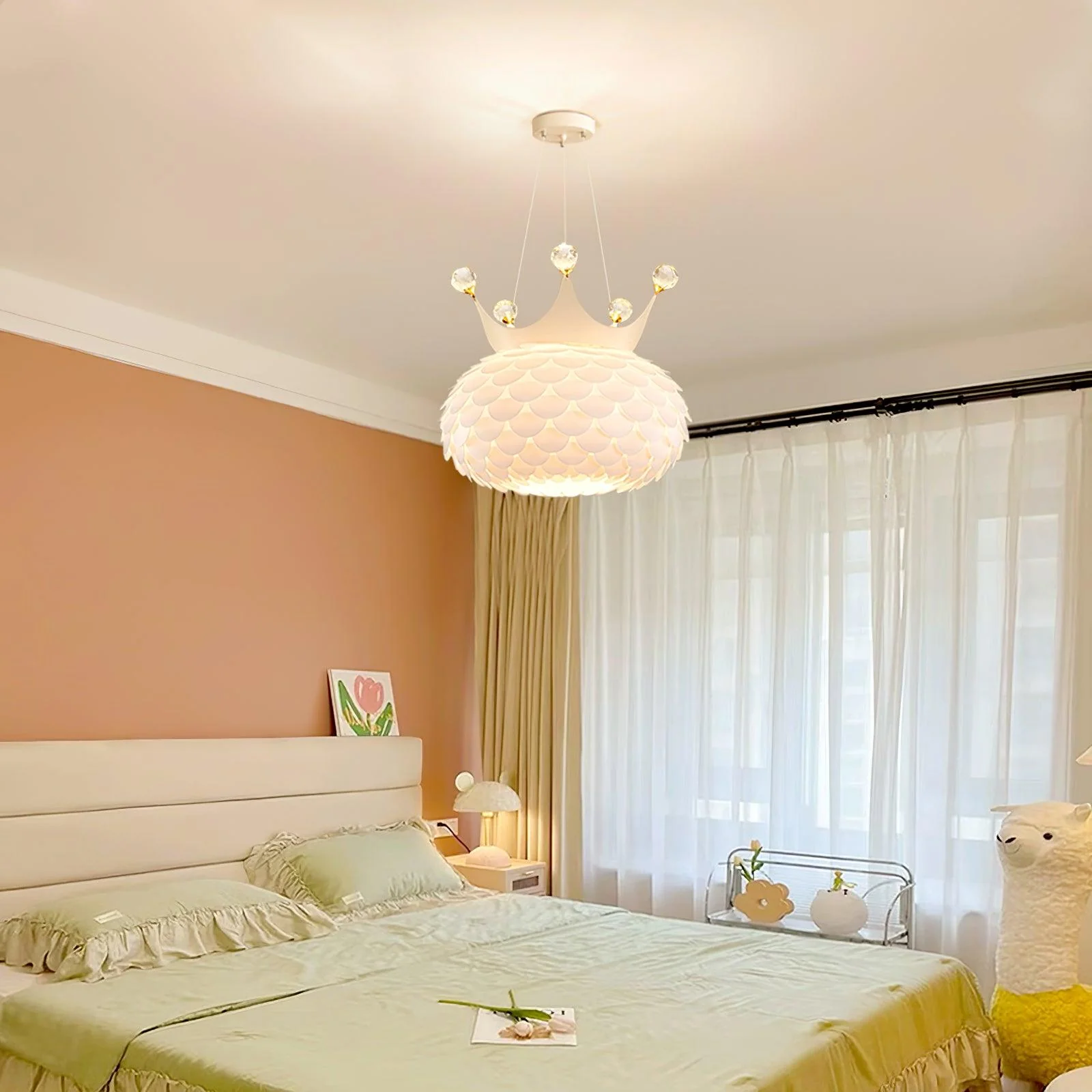 Solara Pendant Lamp Scalloped Crown Whimsical - Image 25