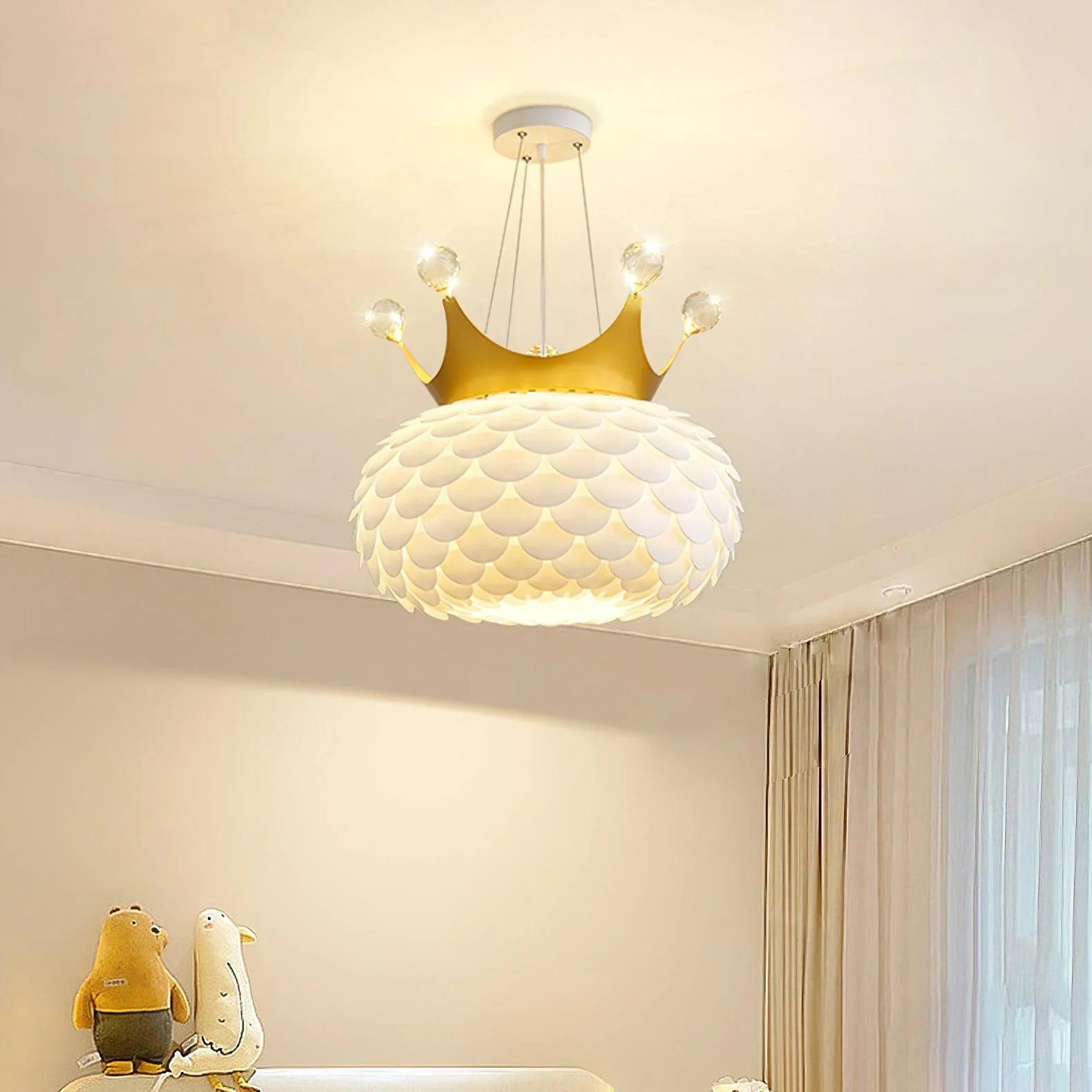 Solara Pendant Lamp Scalloped Crown Whimsical - Image 27