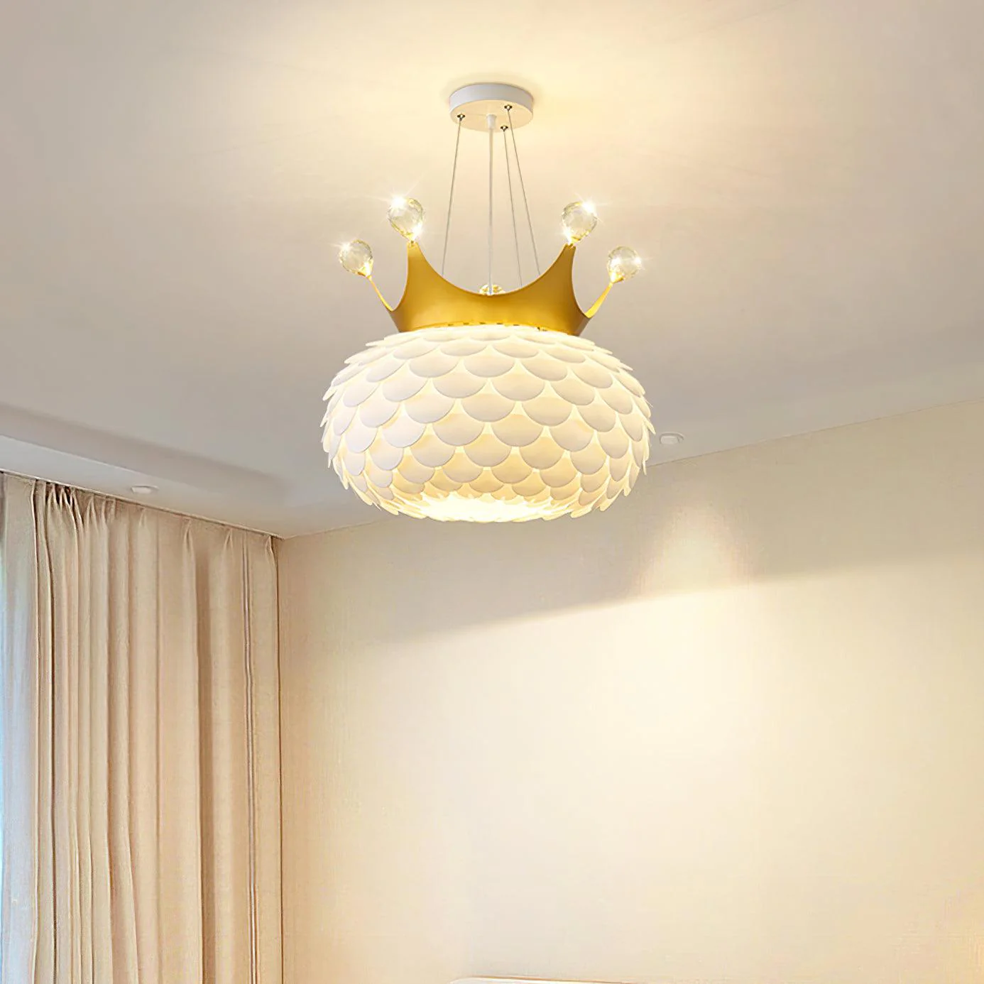 Solara Pendant Lamp Scalloped Crown Whimsical - Image 35