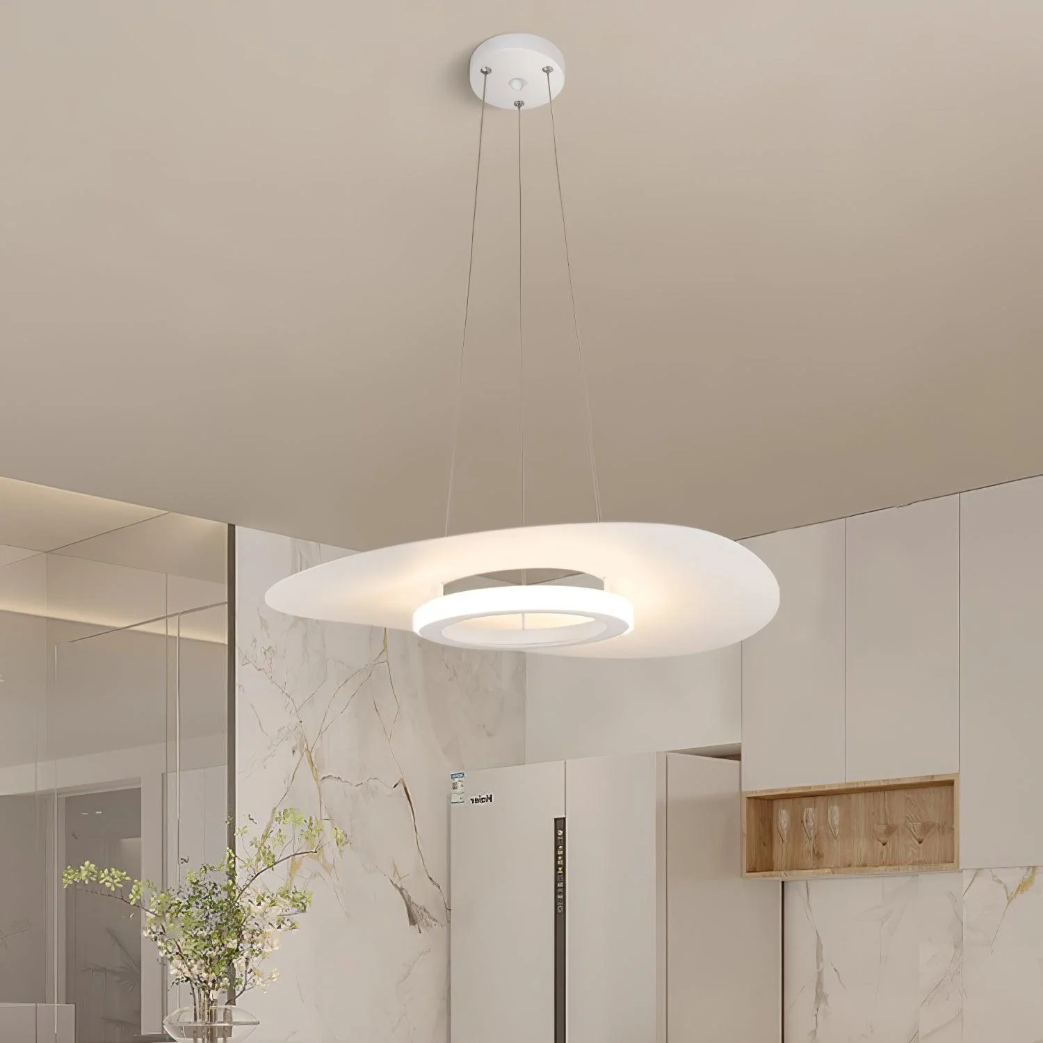 Solara Pendant Lamp Aluminum UFO Ring Minimalist - Image 13