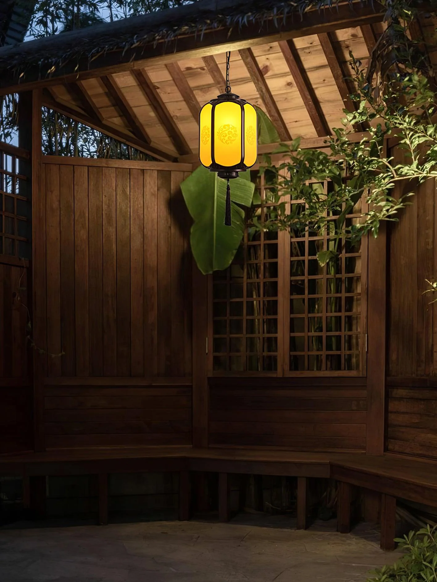 Solara Pendant Lamp Antique Lantern Outdoor Rustic - Image 12