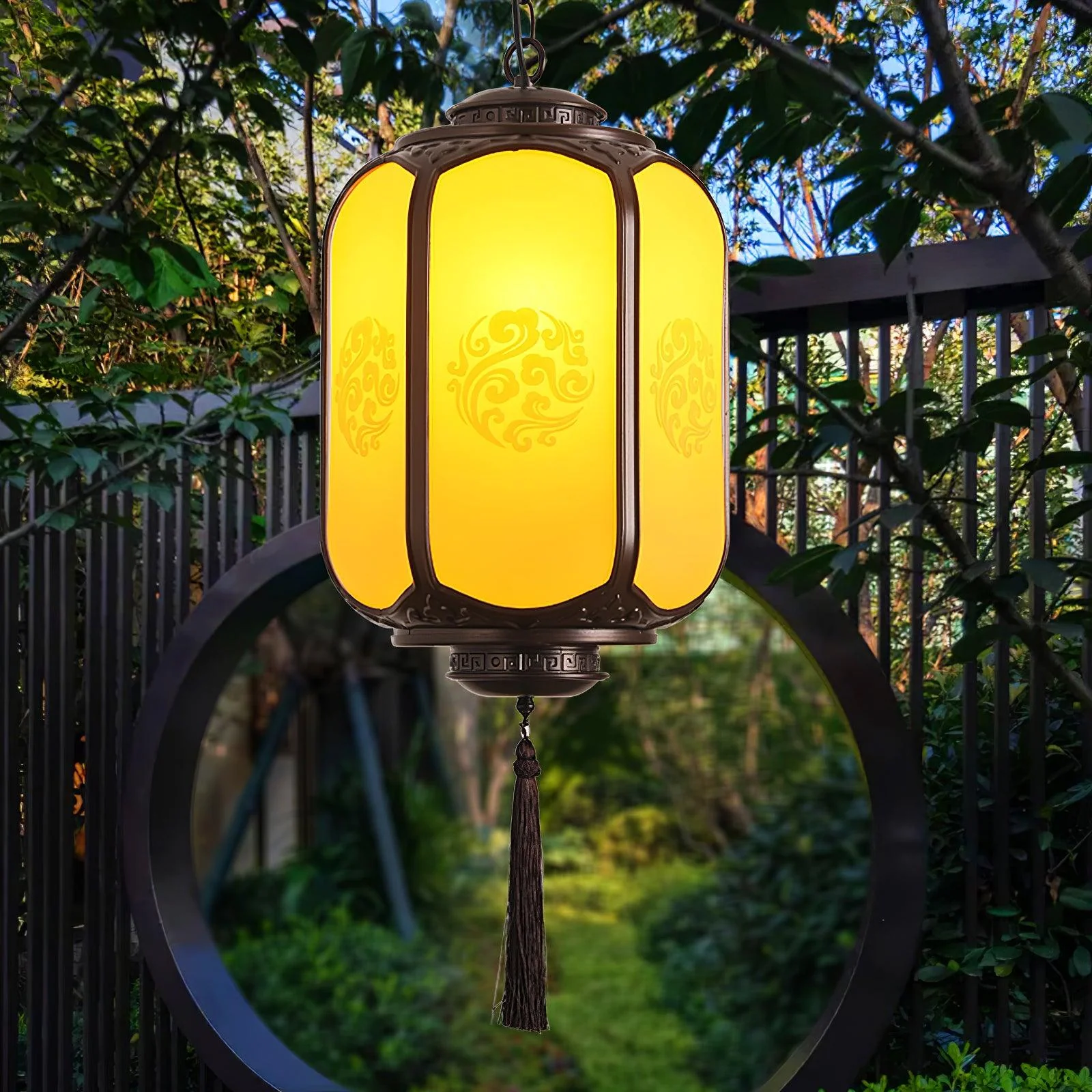 Solara Pendant Lamp Antique Lantern Outdoor Rustic - Image 6
