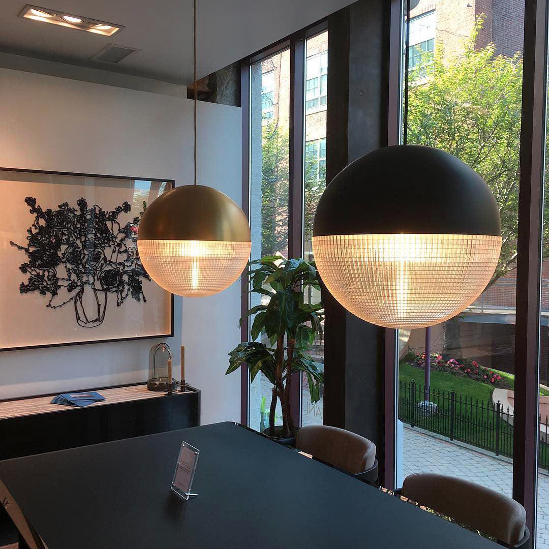 Solara Pendant Lamp Brass Glass Modern - Image 4