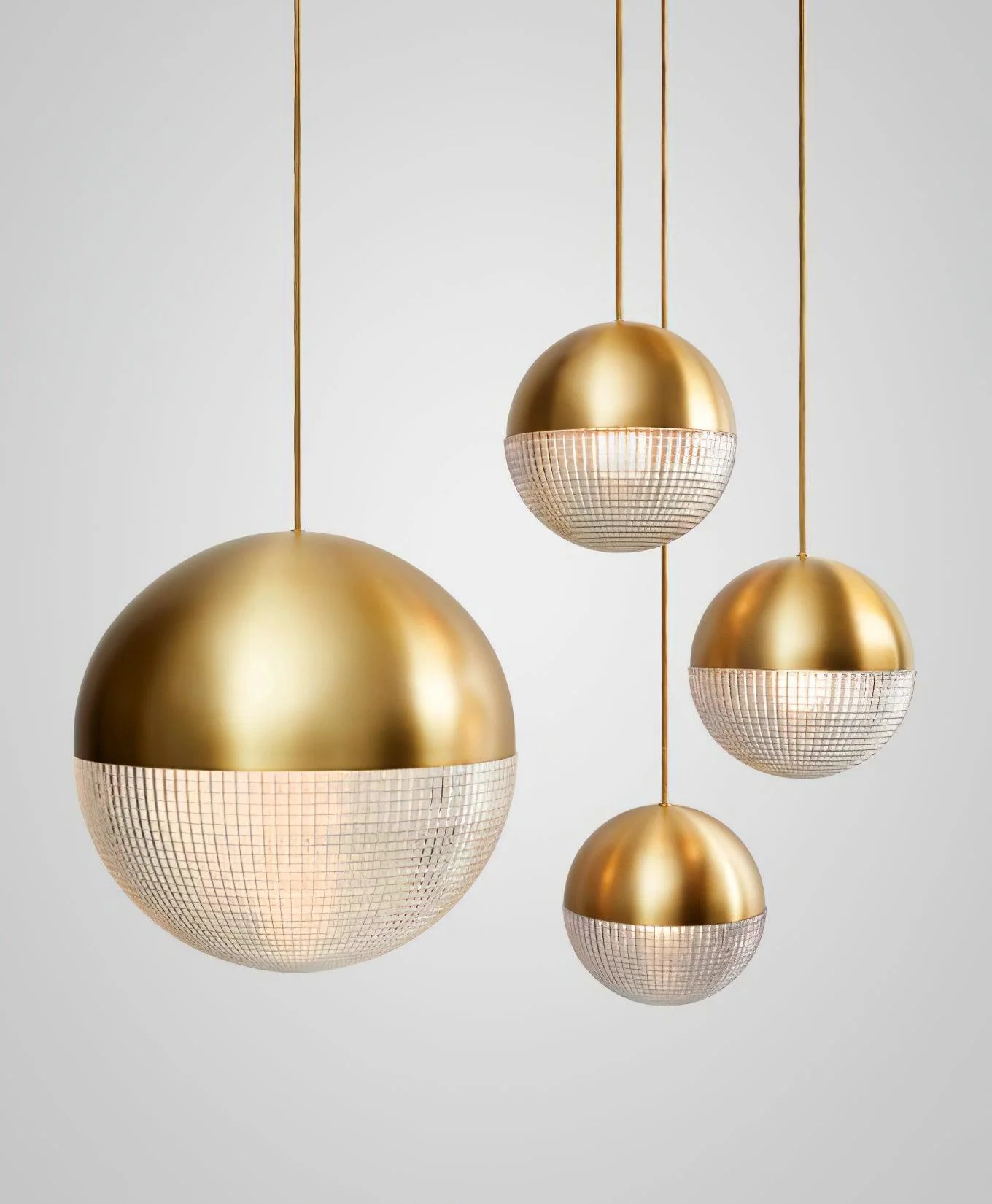 Solara Pendant Lamp Brass Glass Modern - Image 6